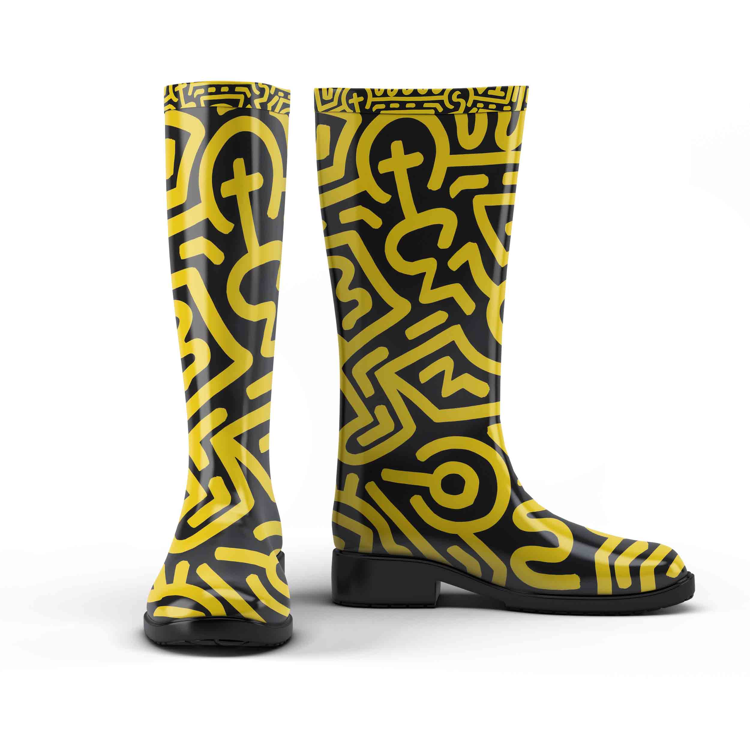 涂鸦风格雨靴ps样机贴图