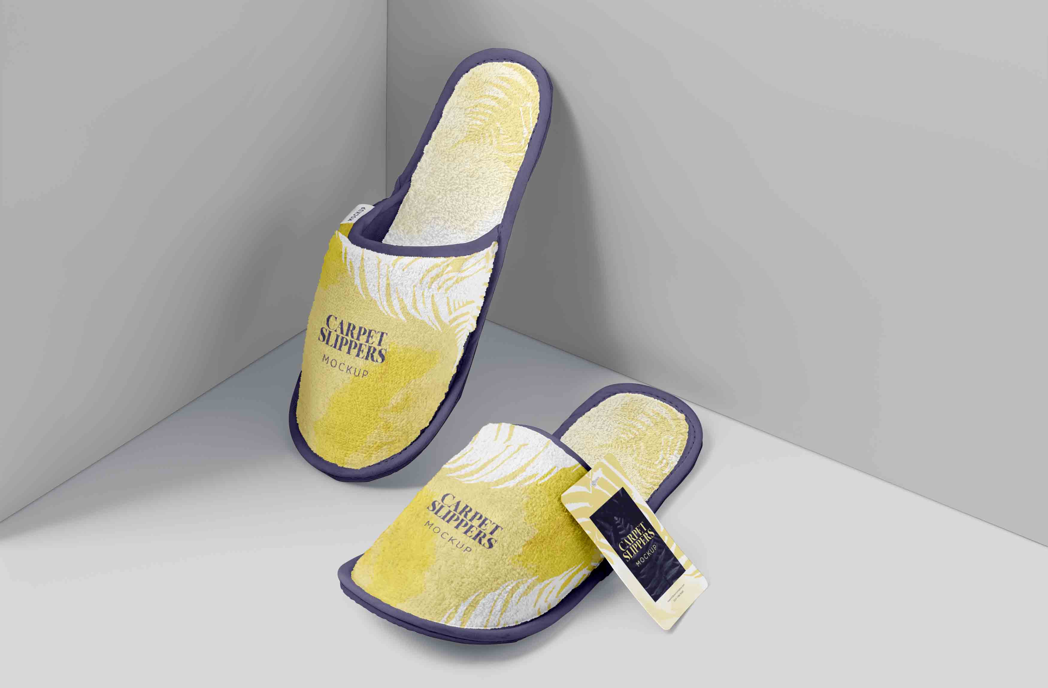 一次性拖鞋设计样机贴图