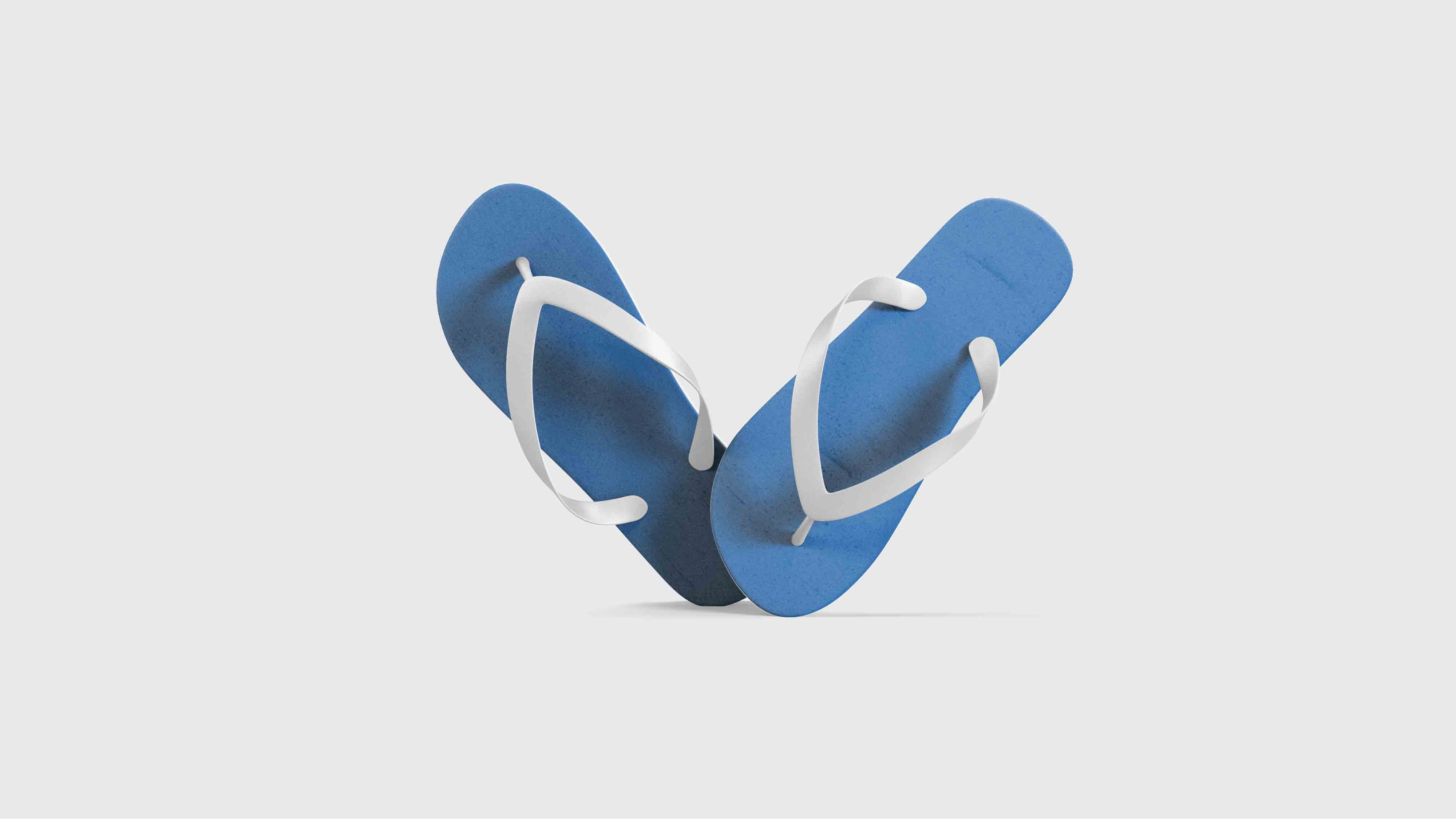 凉拖鞋psd样机贴图