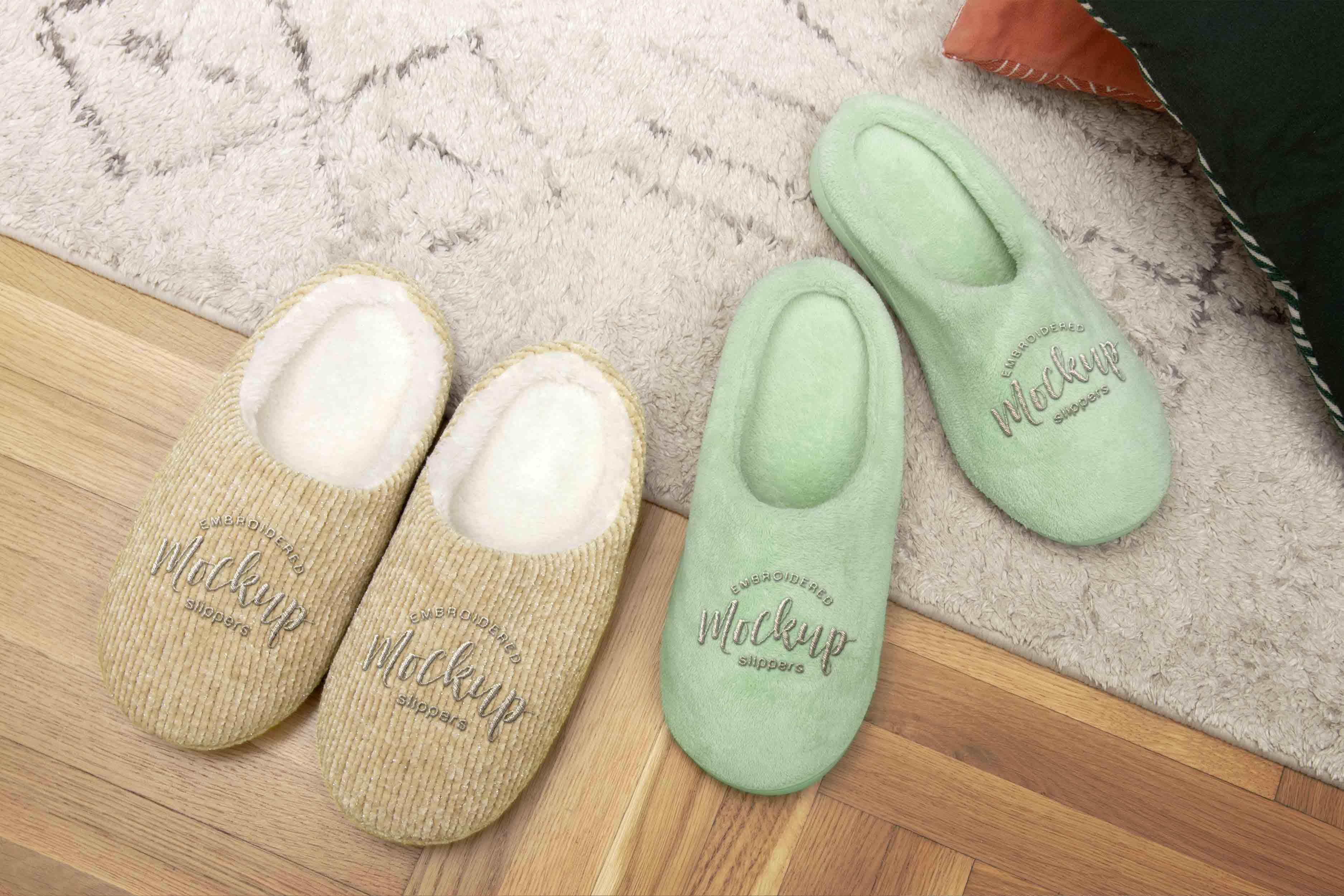 情侣拖鞋设计ps样机