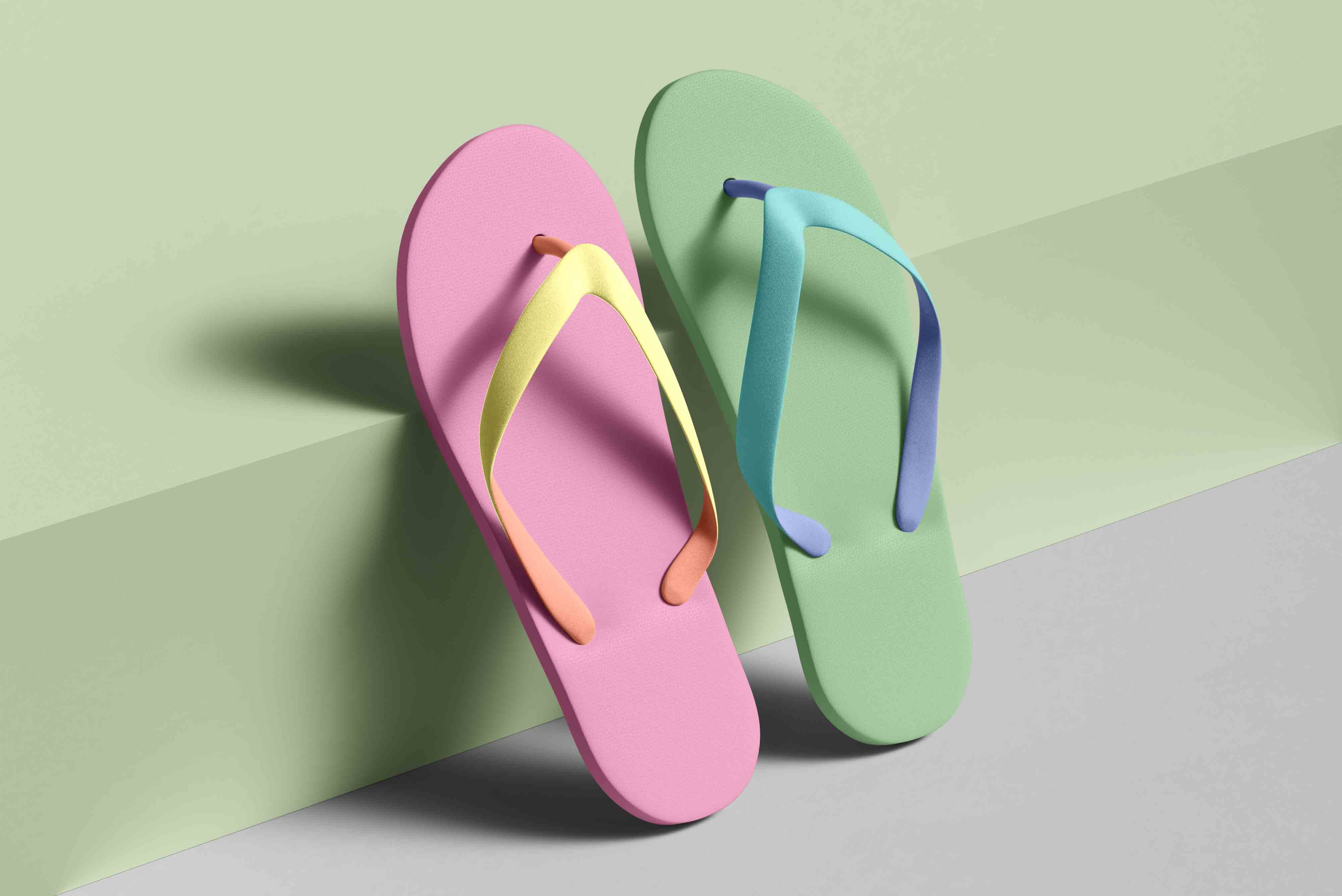 拖鞋psd样机贴图