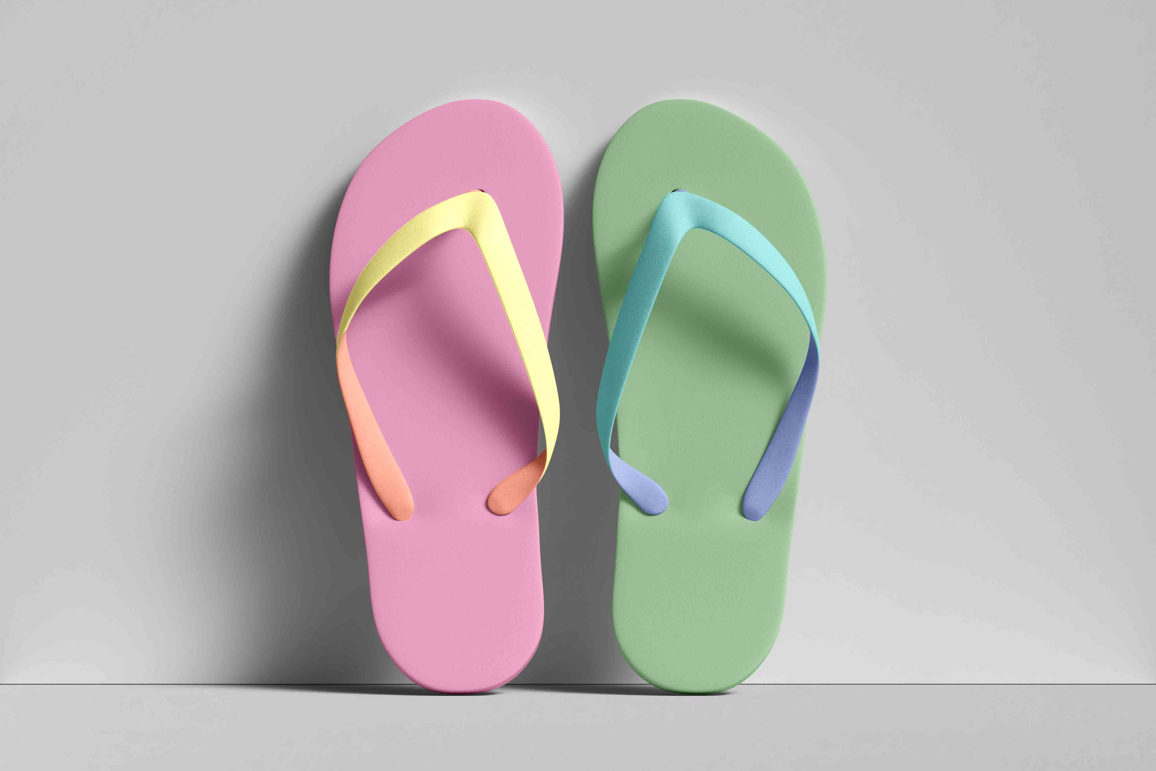 拖鞋设计图ps样机贴图