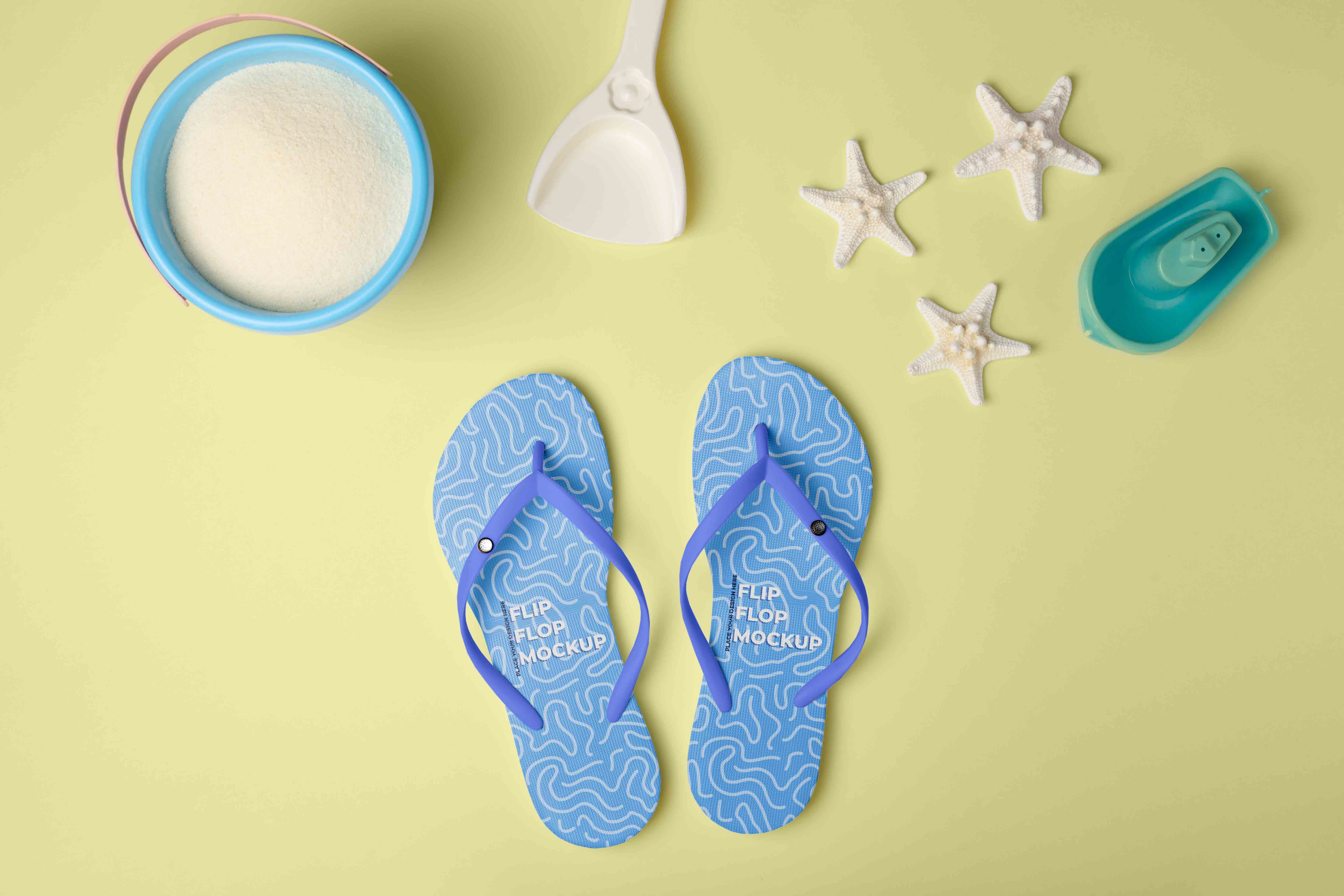 沙滩拖鞋设计样机