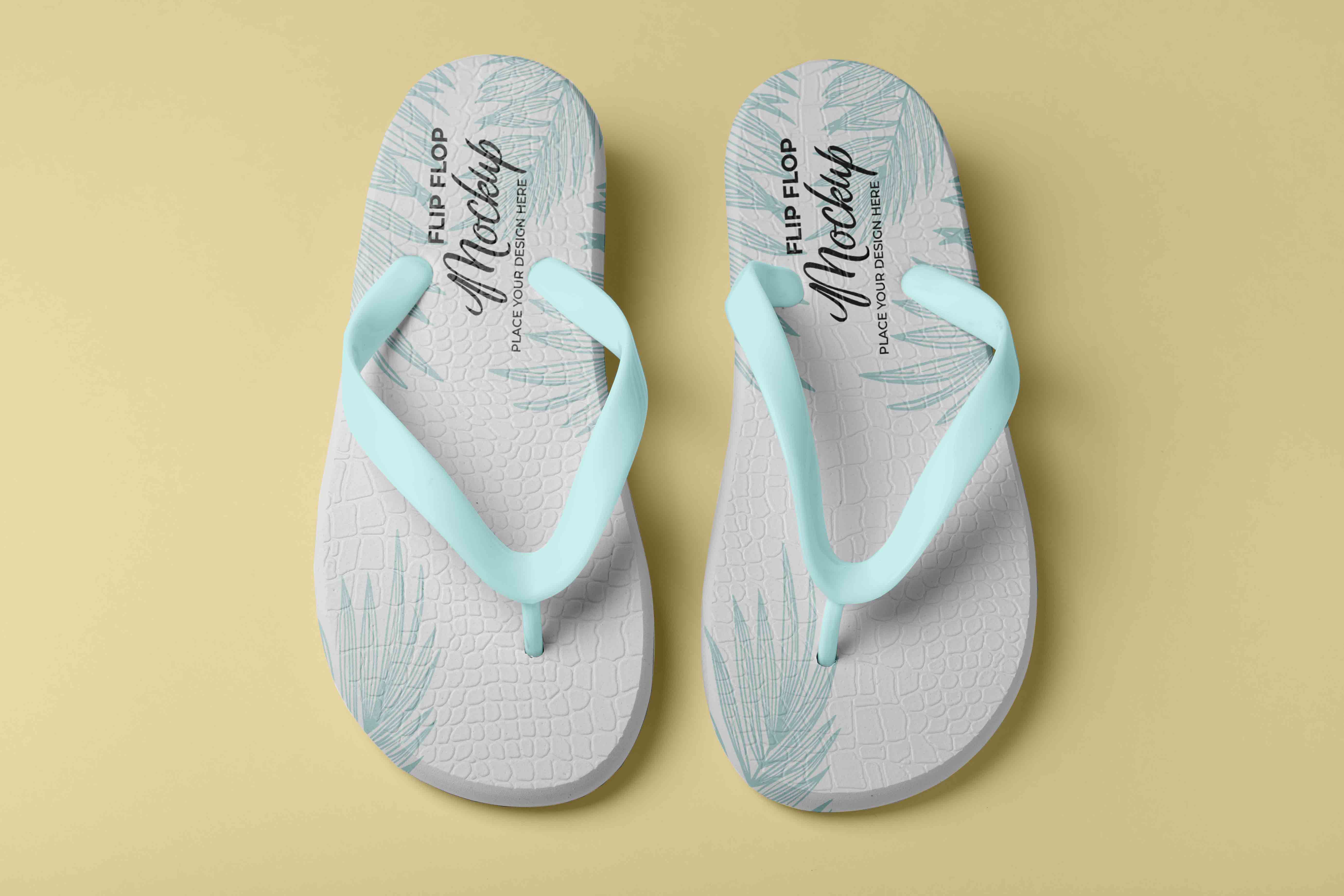 清爽拖鞋设计样机贴图