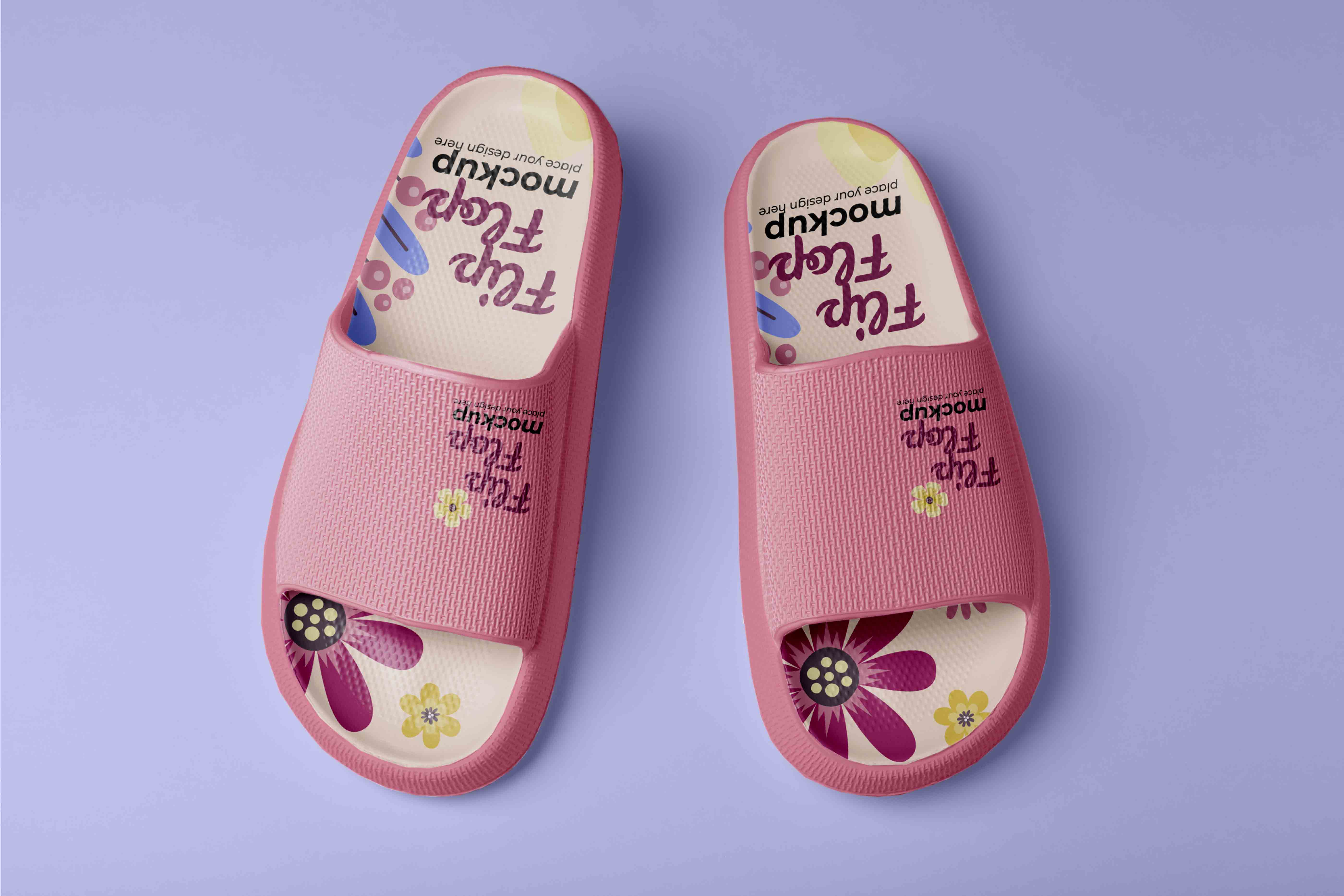 粉色人字拖样机贴图