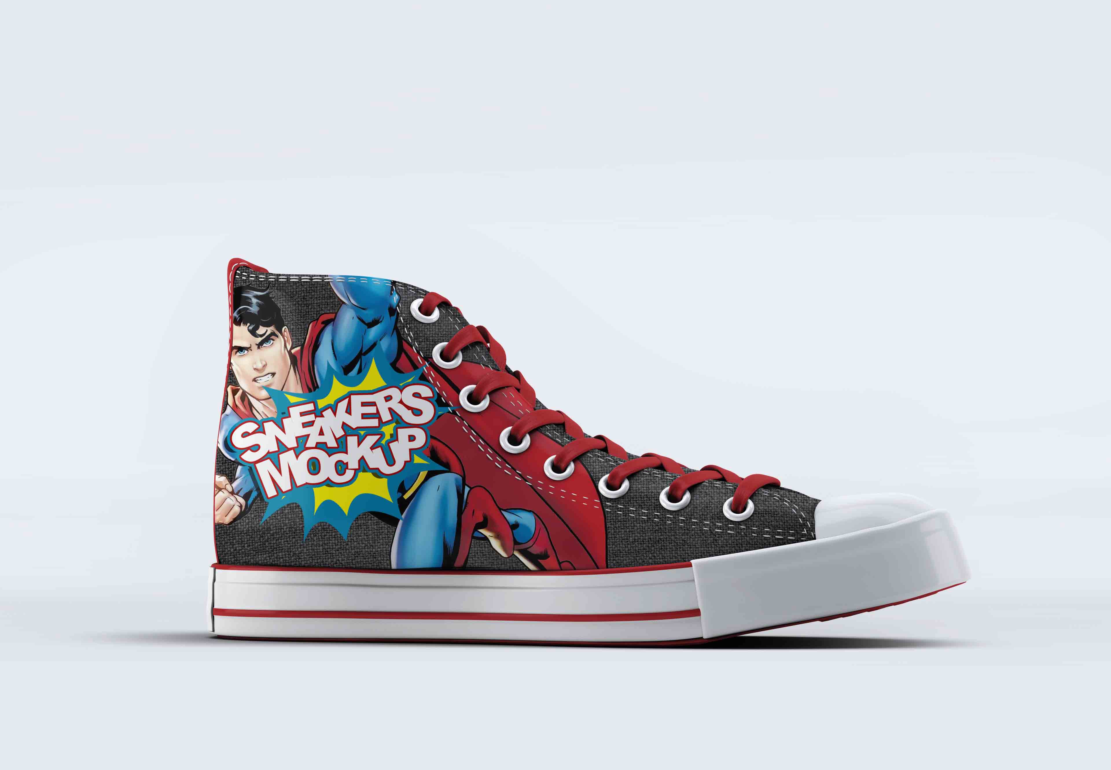 高帮帆布鞋psd贴图素材