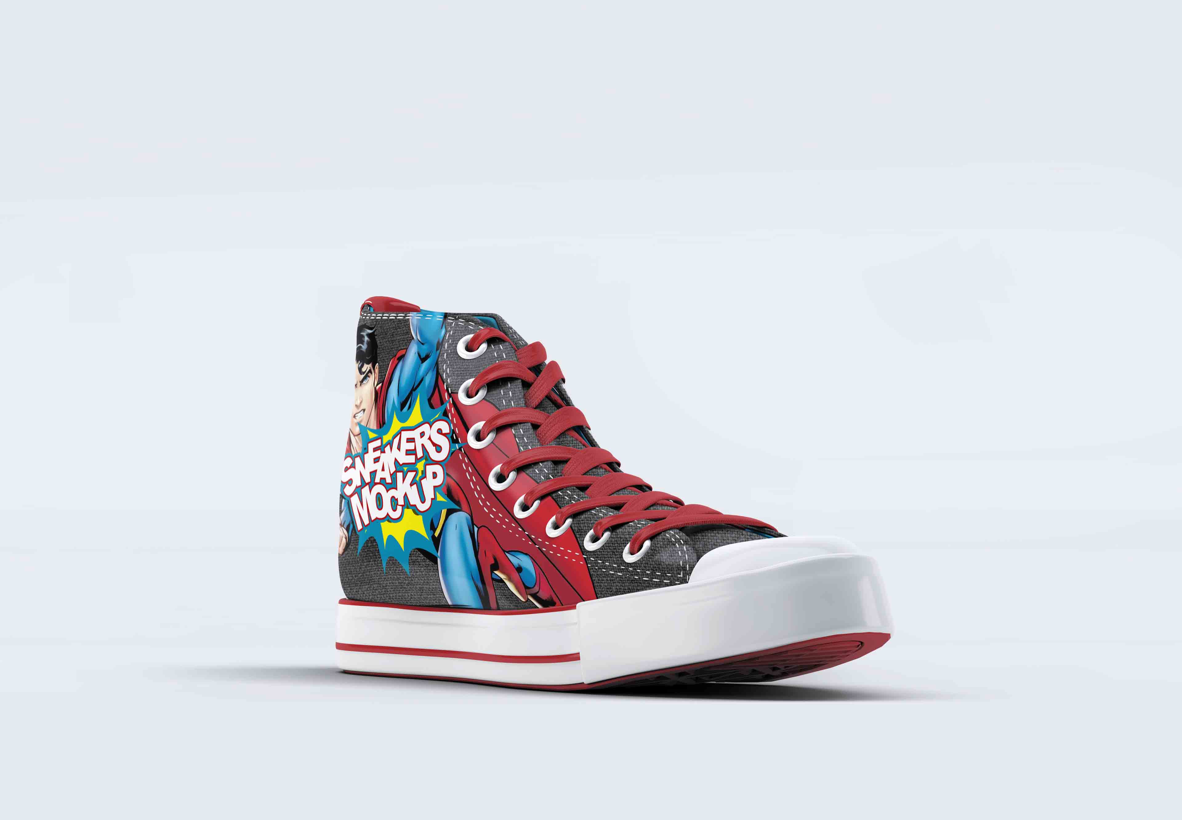 高帮帆布鞋设计贴图素材