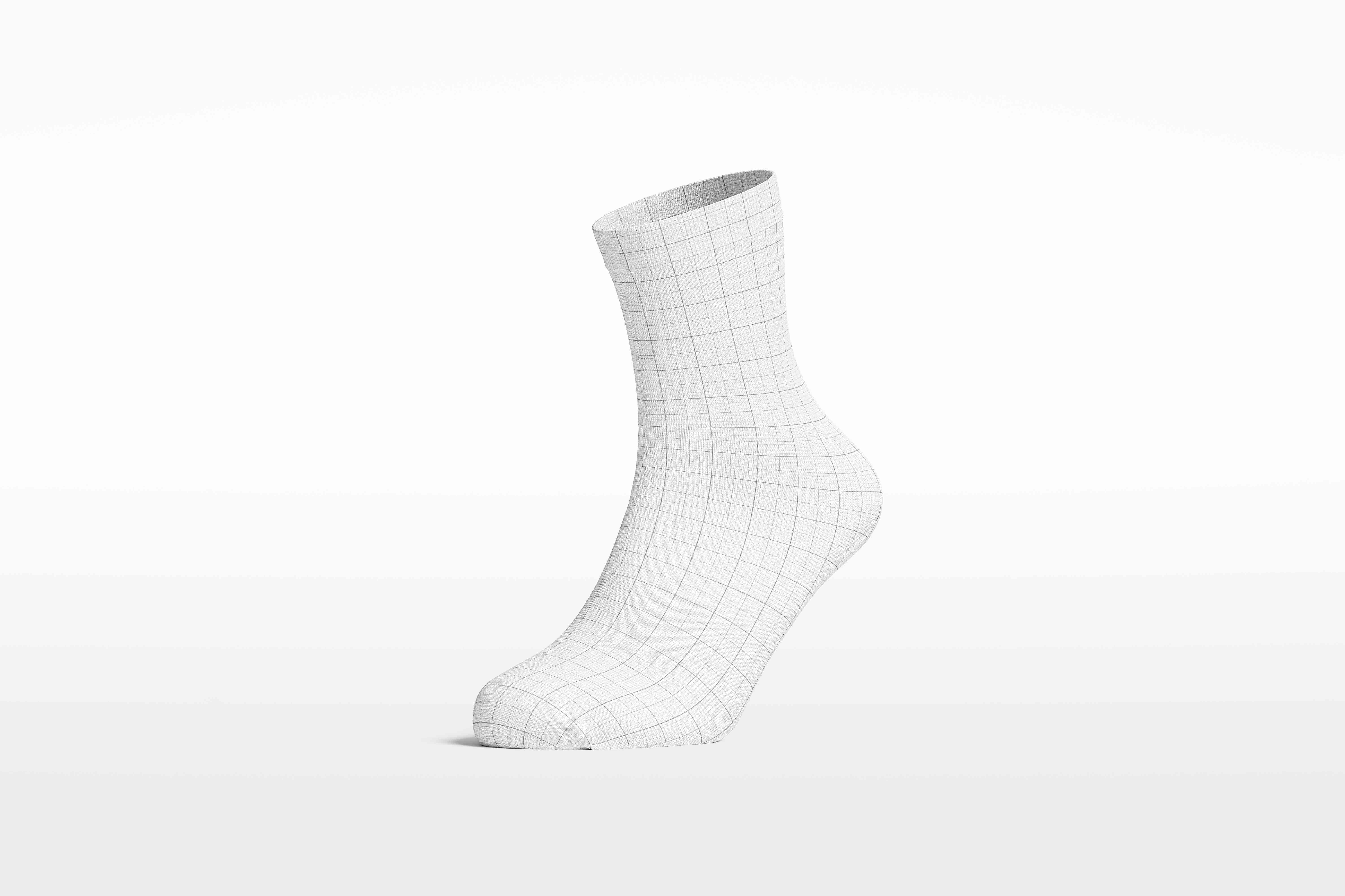 中筒袜3D贴图模型