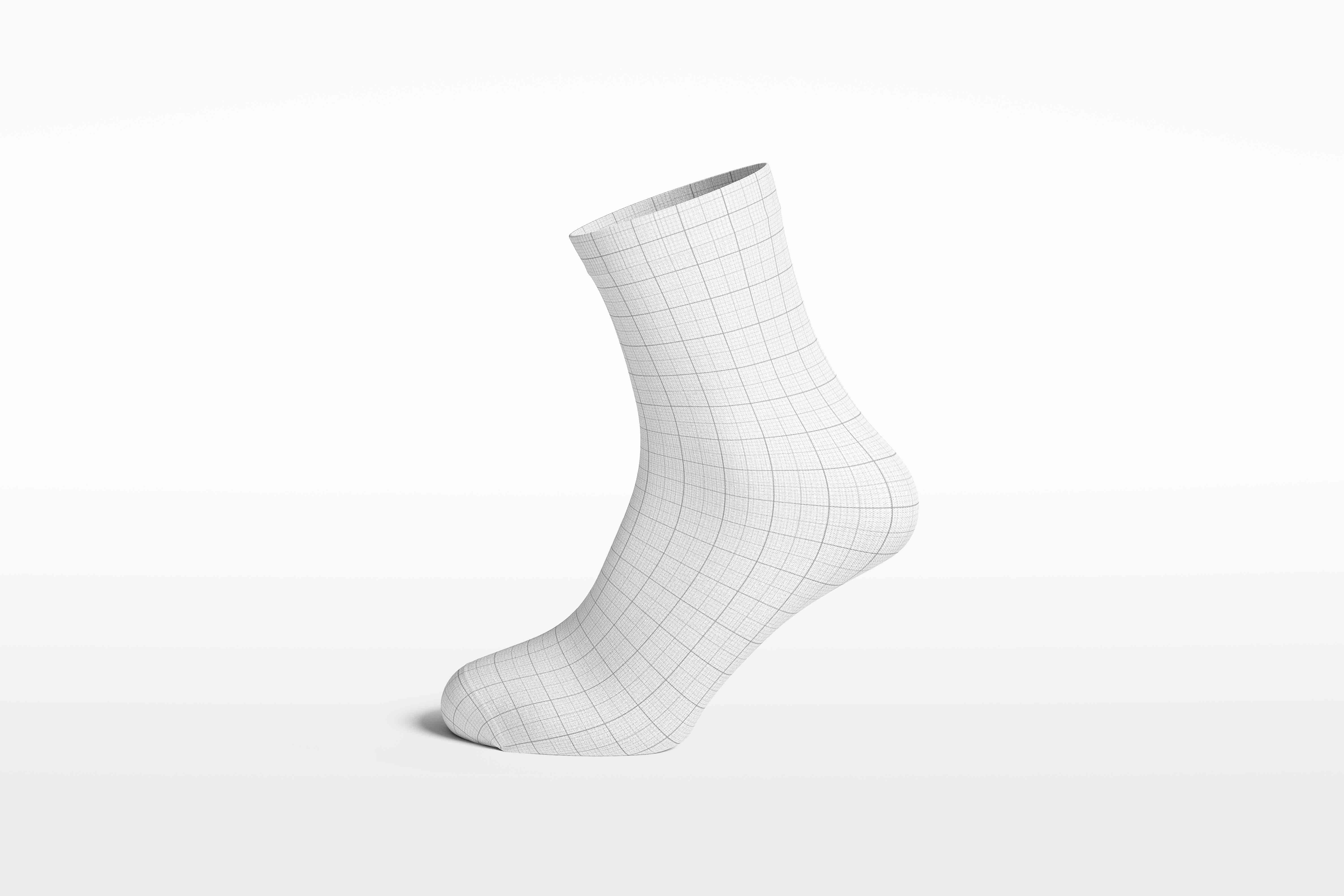 中筒袜设计3D素材