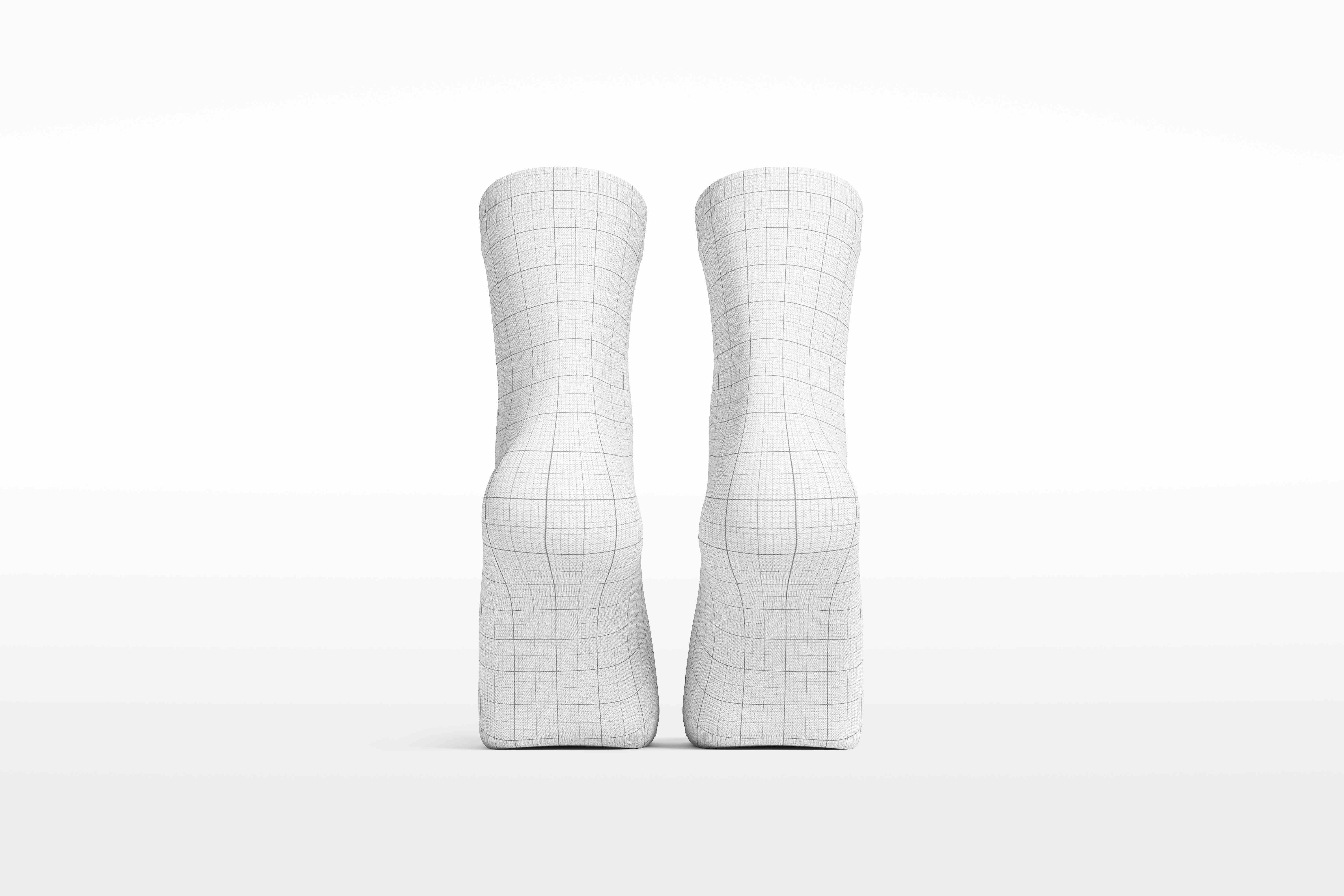 中筒袜设计展示效果图3D贴图模板