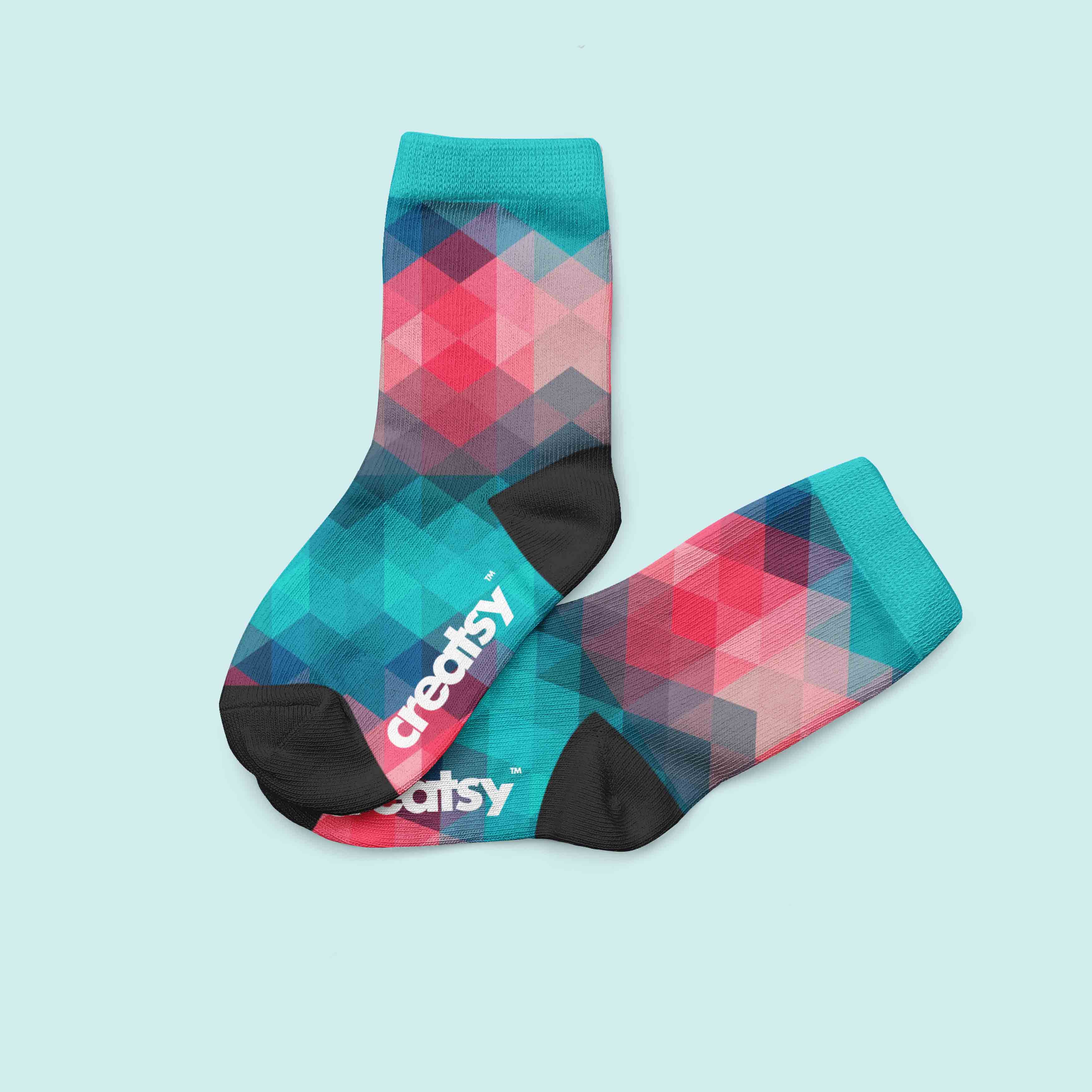 时尚短袜设计贴图ps样机