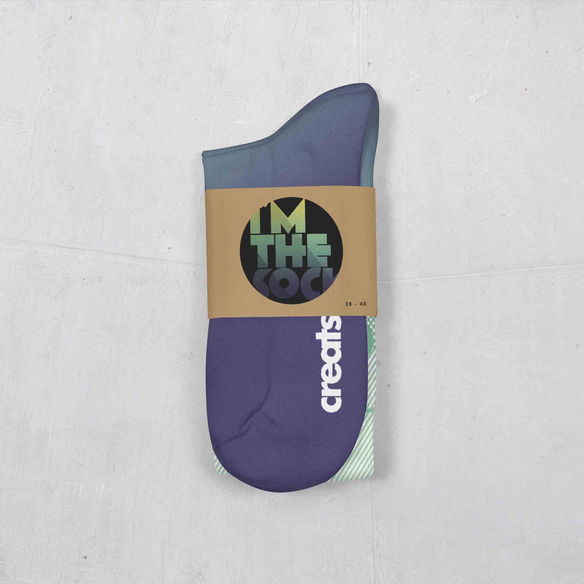 炫彩长袜包装贴图ps样机