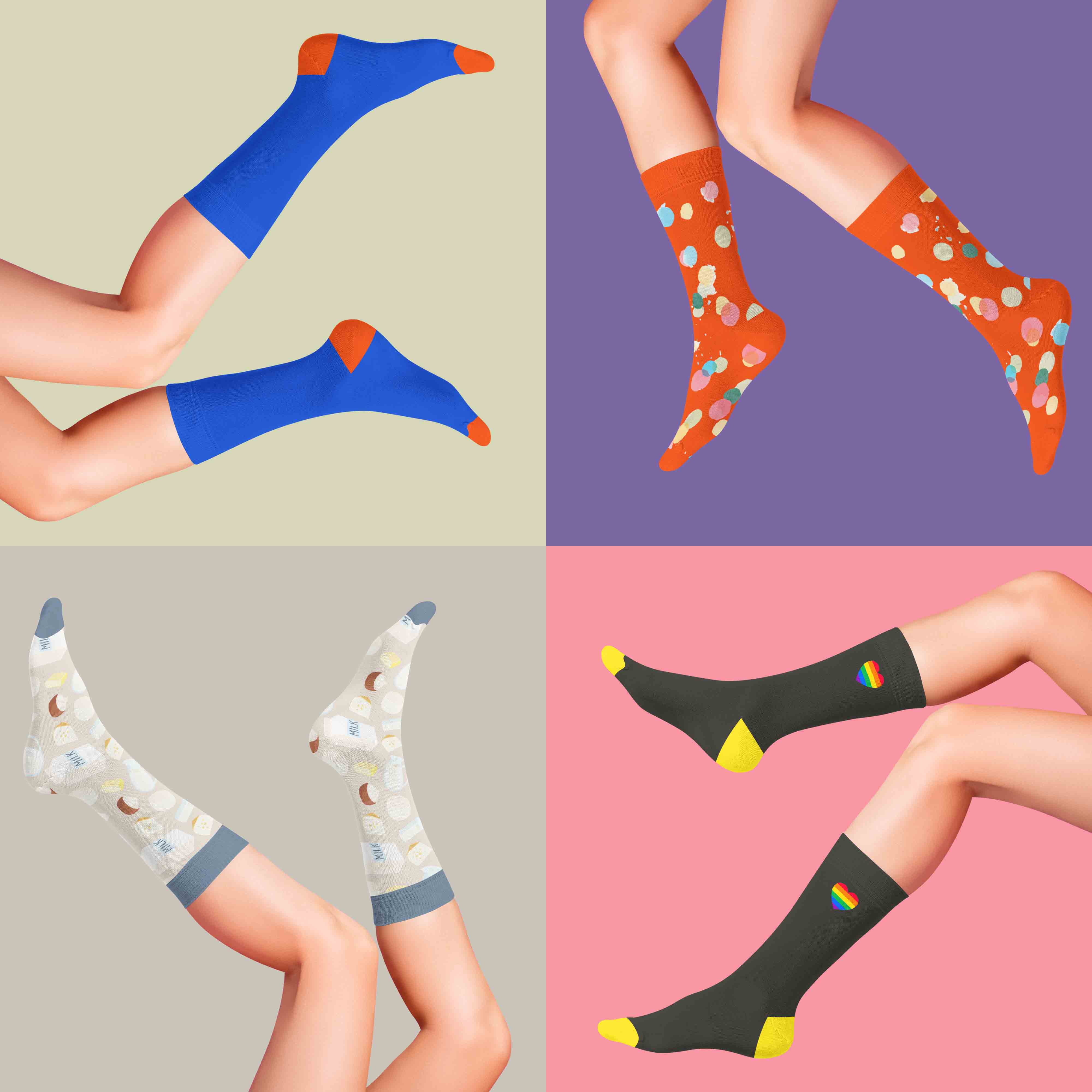 长筒袜展示psd贴图素材