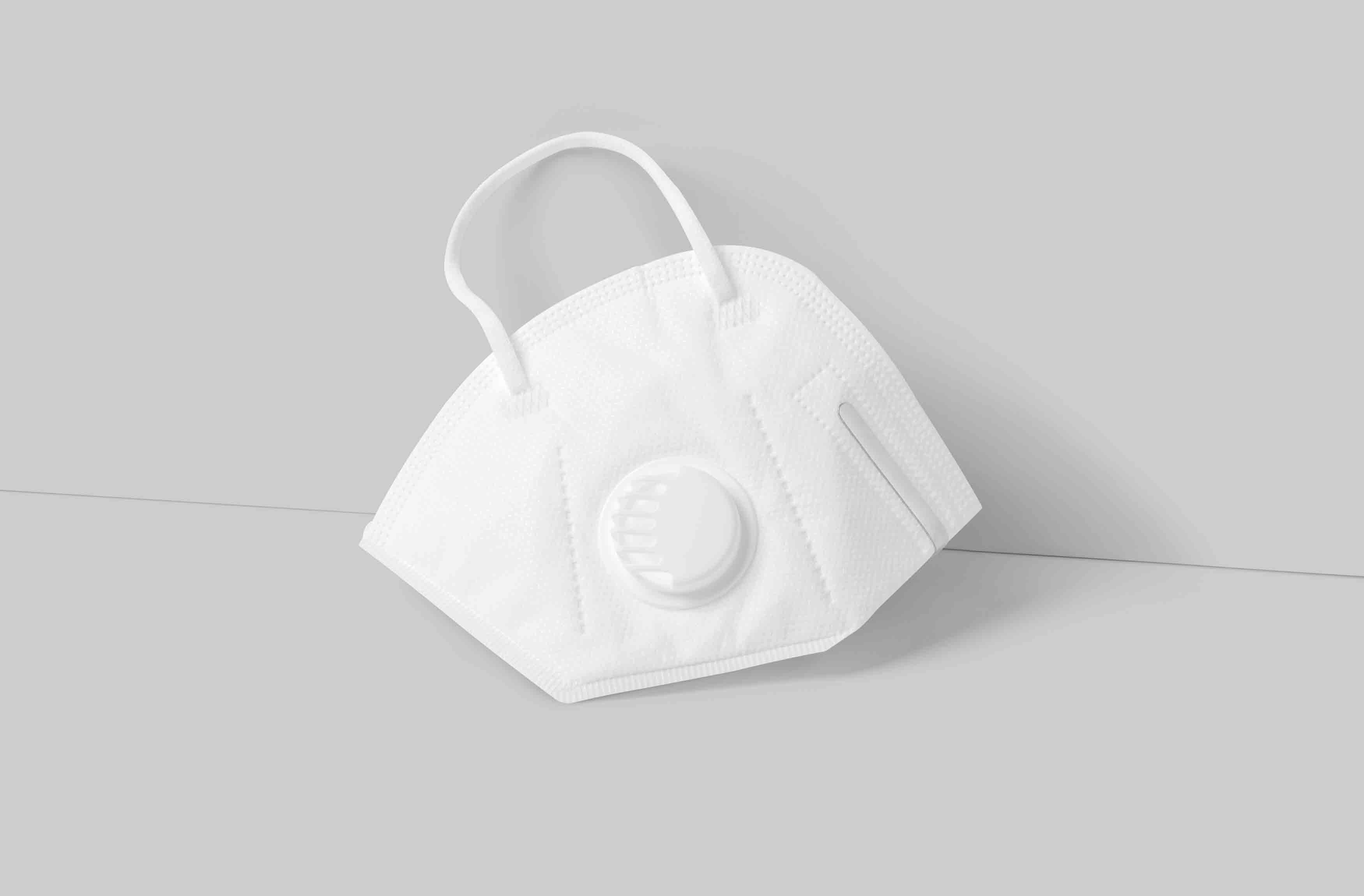 N95口罩侧面设计psd贴图文件