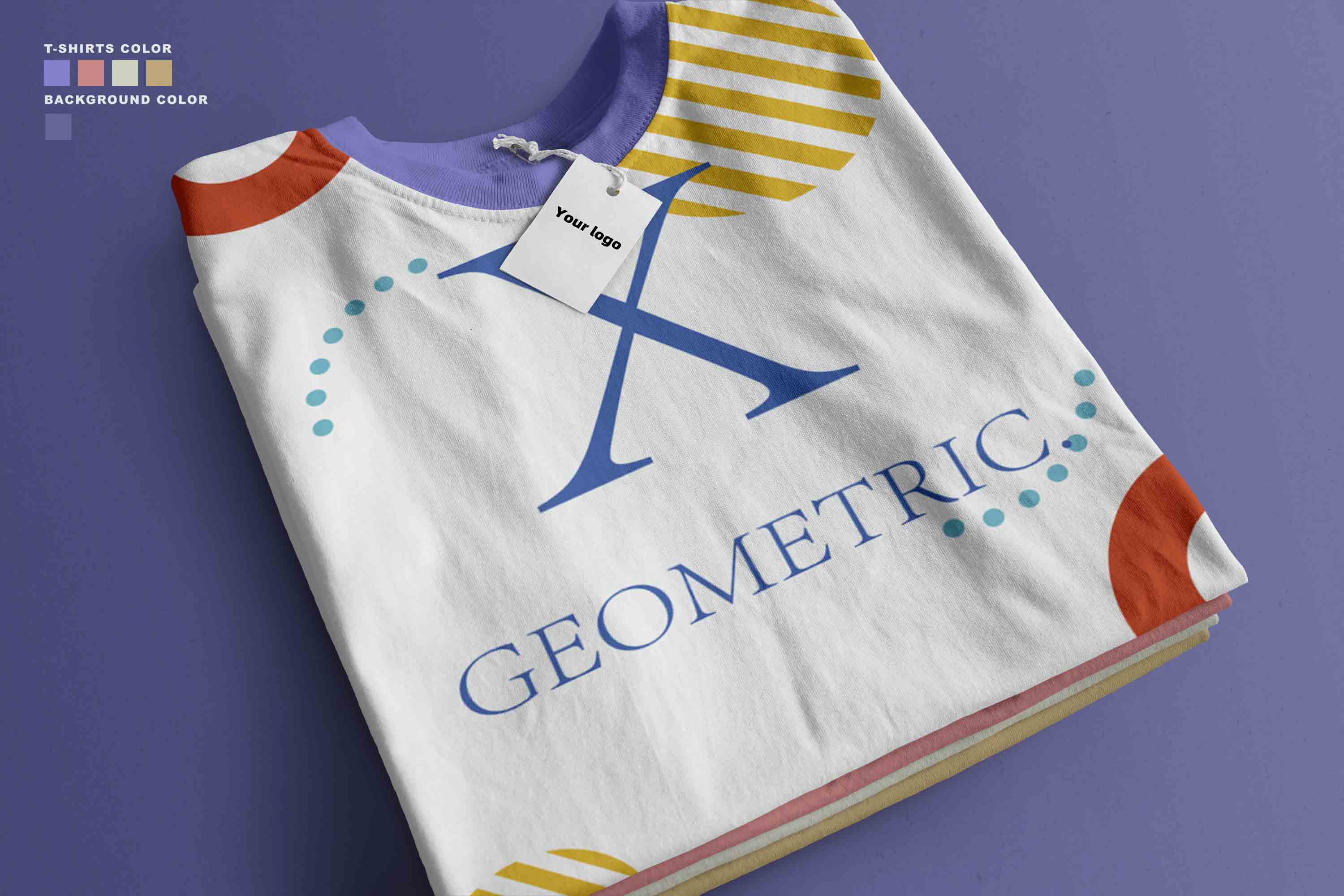 T恤折叠设计PSD贴图素材