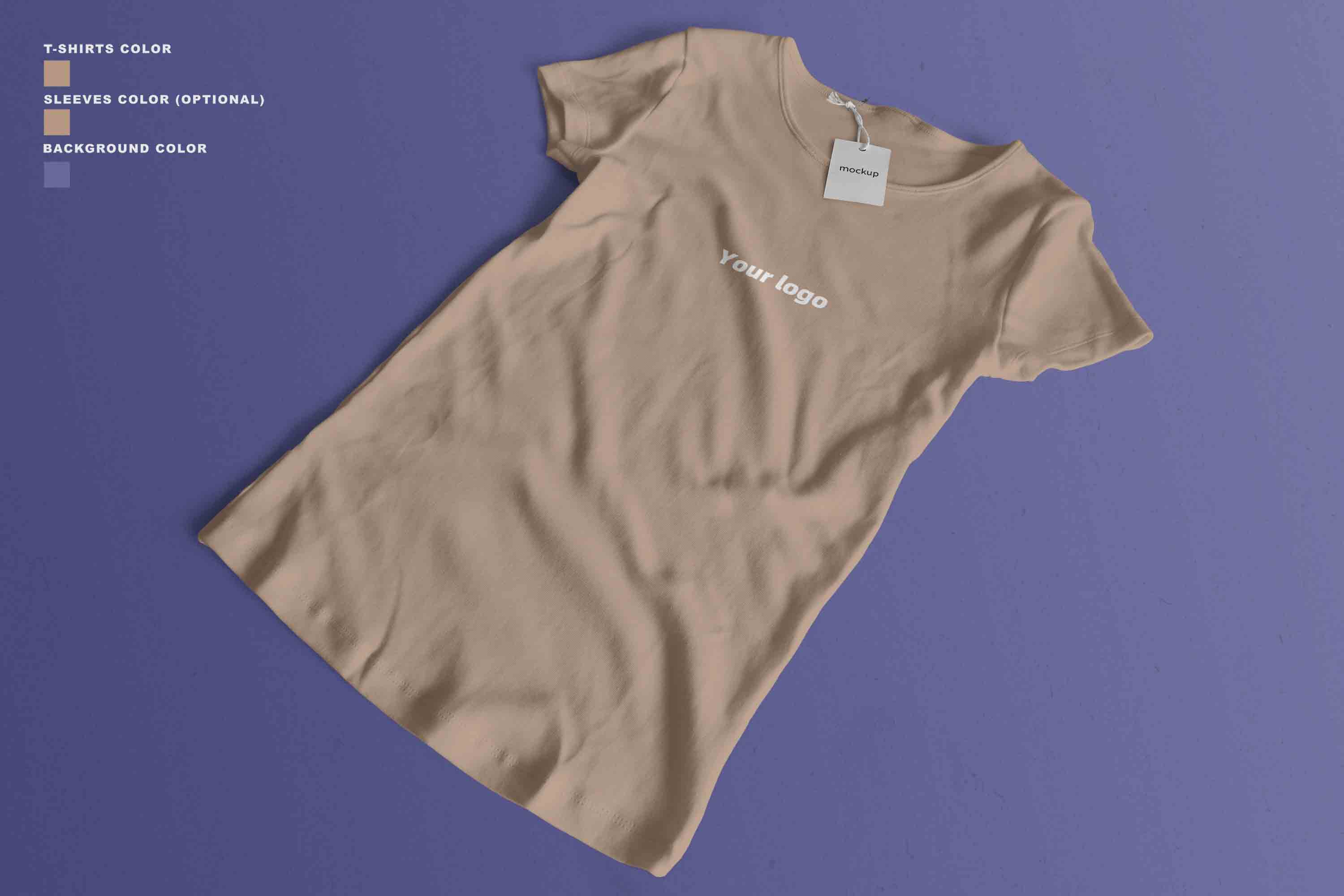 T恤衫VI样机PSD贴图素材