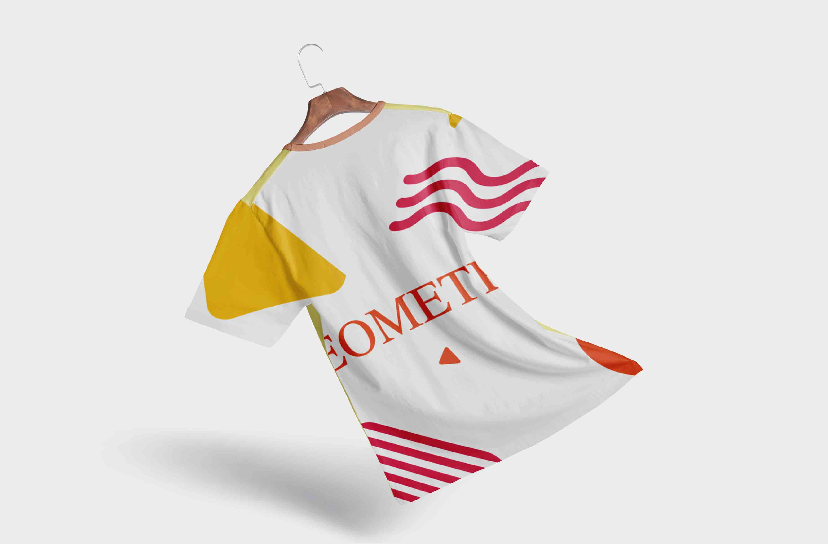 T恤衫打印LOGO效果PSD贴图素材