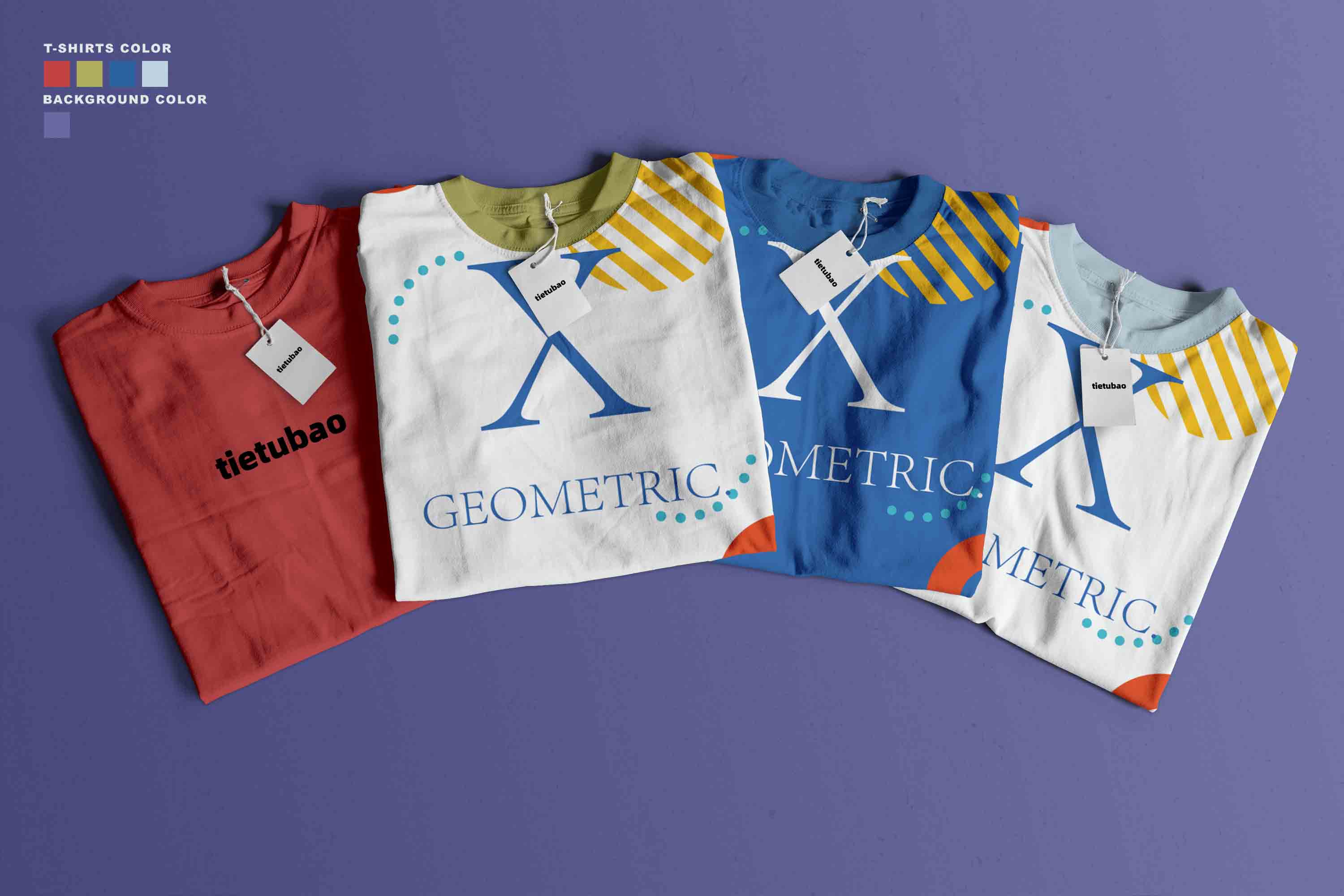 T恤衫折叠效果PSD贴图素材