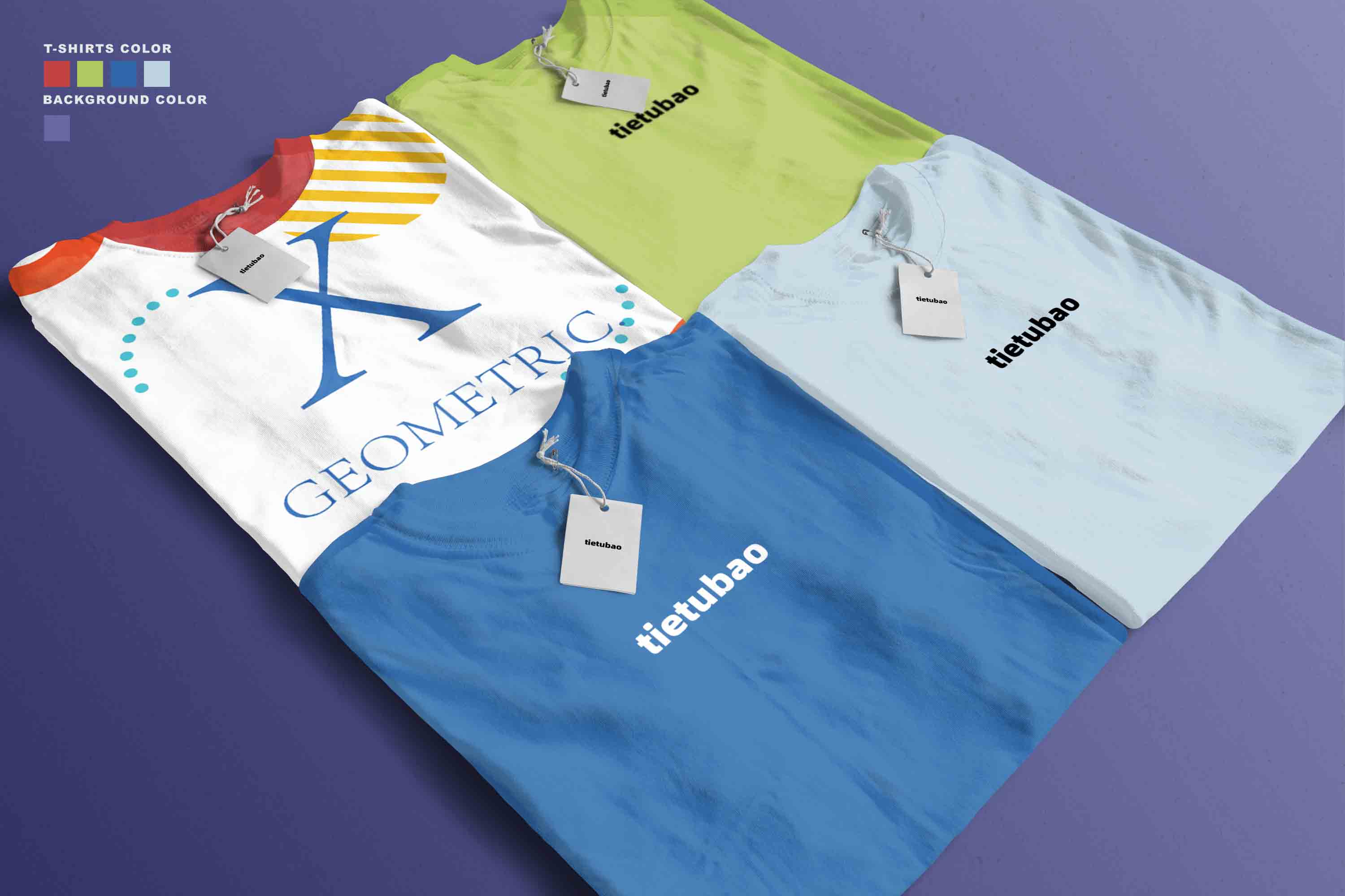 T恤衫折叠效果图PSD贴图素材