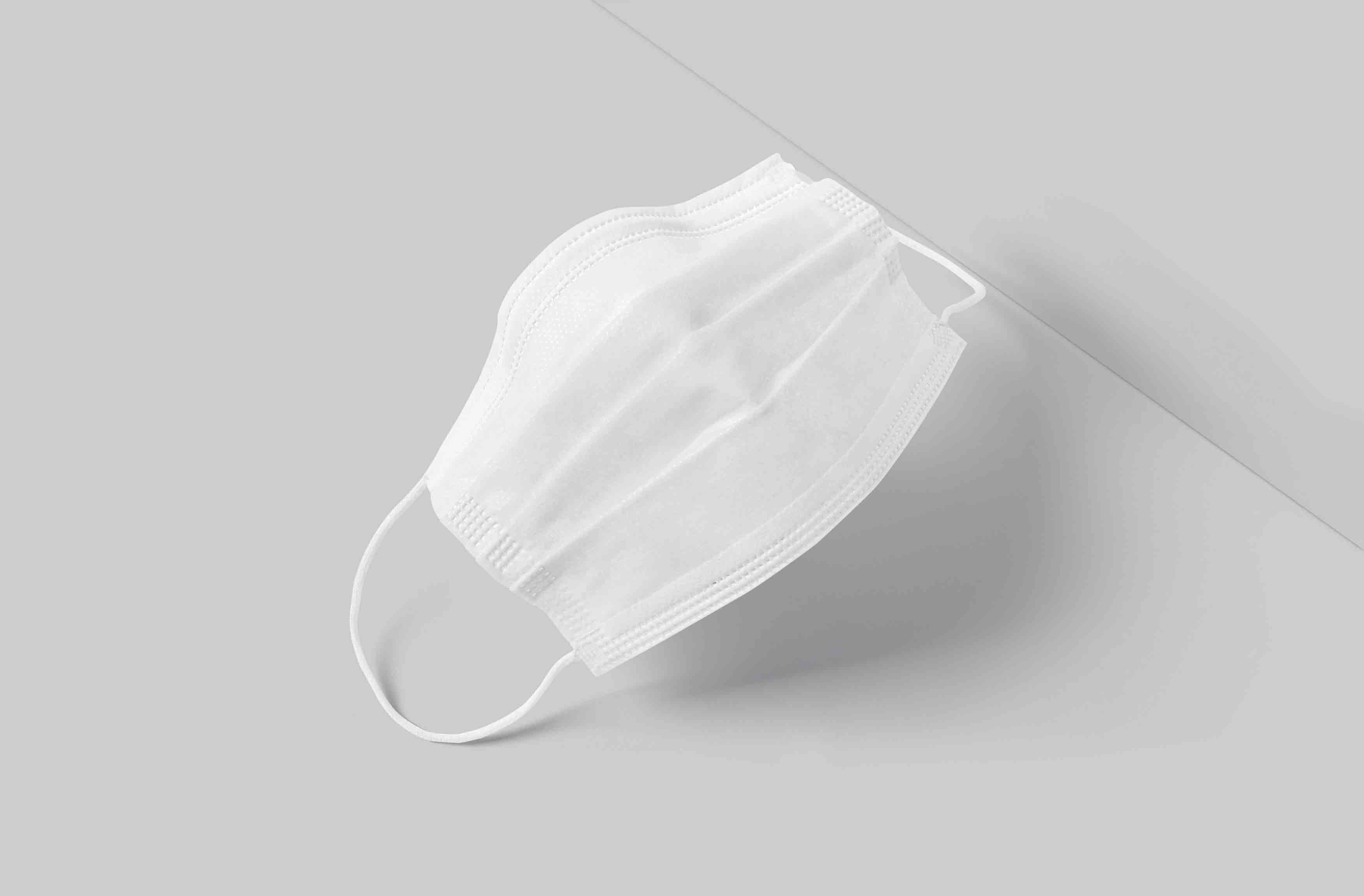 一次性防病毒口罩设计psd智能贴图样机素材