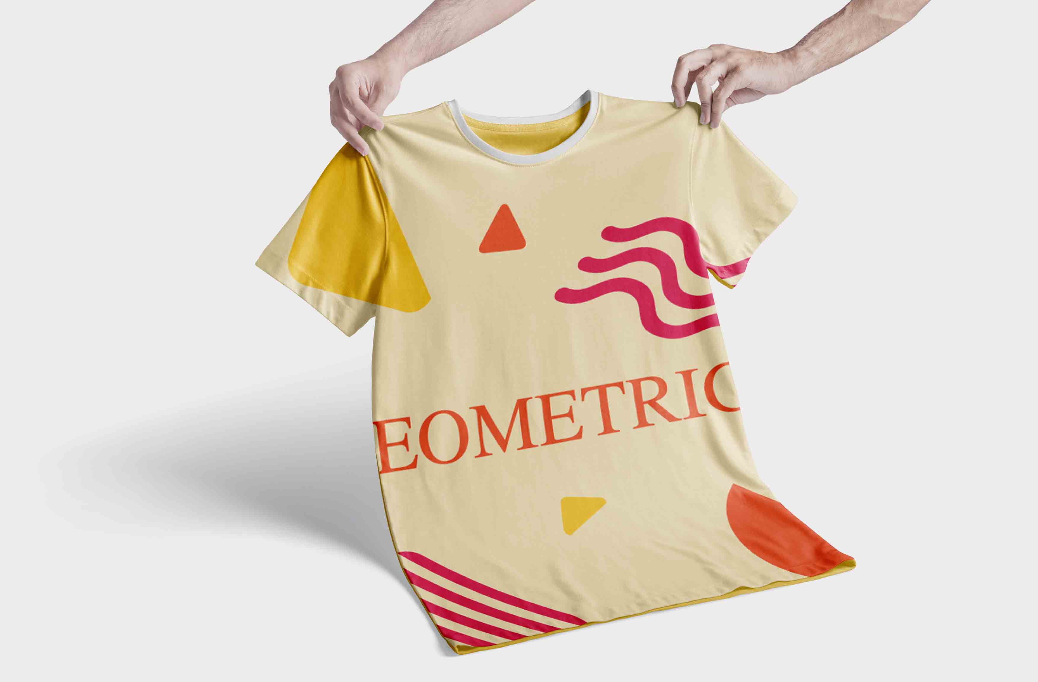 一款手持T恤衫PSD贴图素材