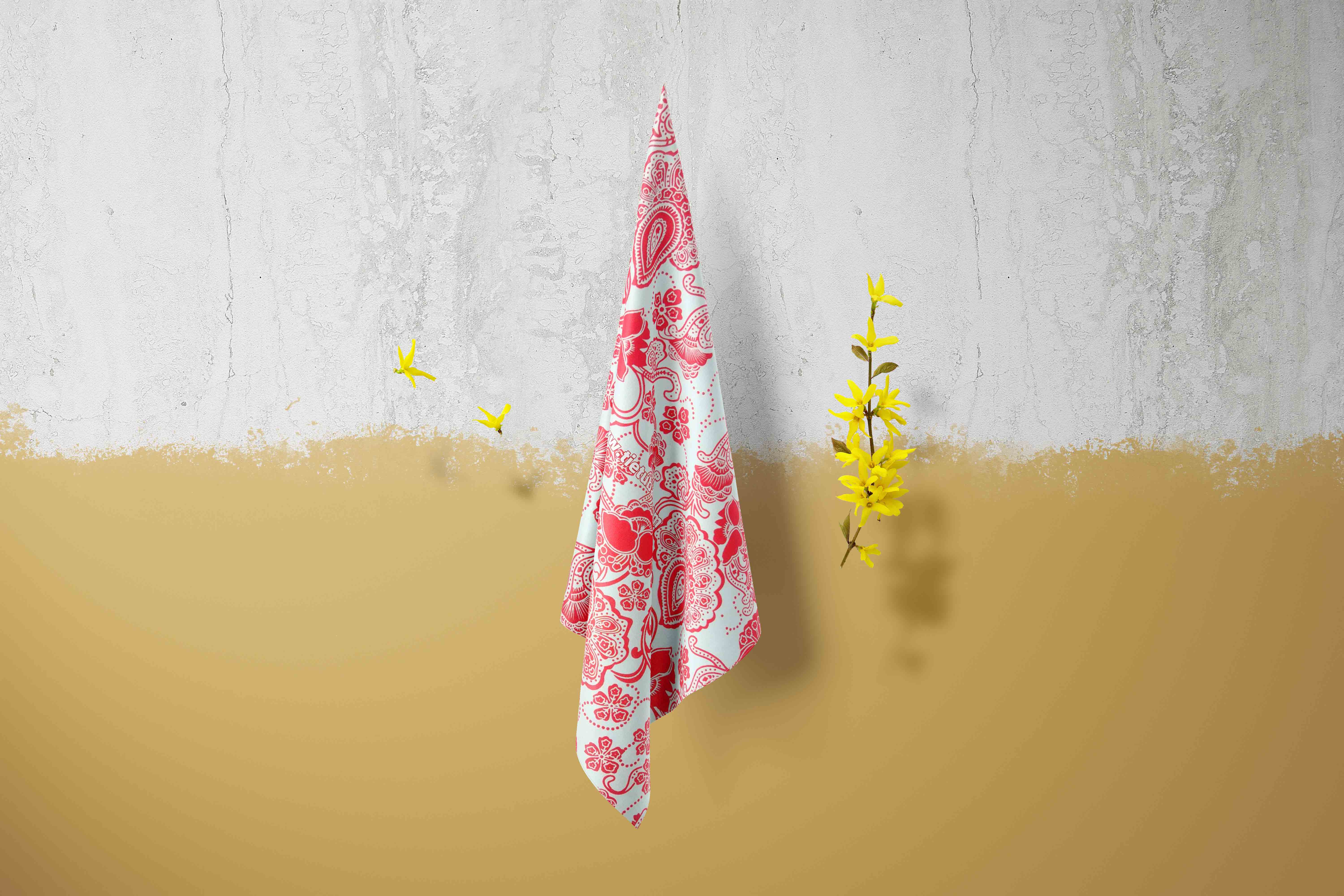 丝巾设计效果图PSD智能贴图样机