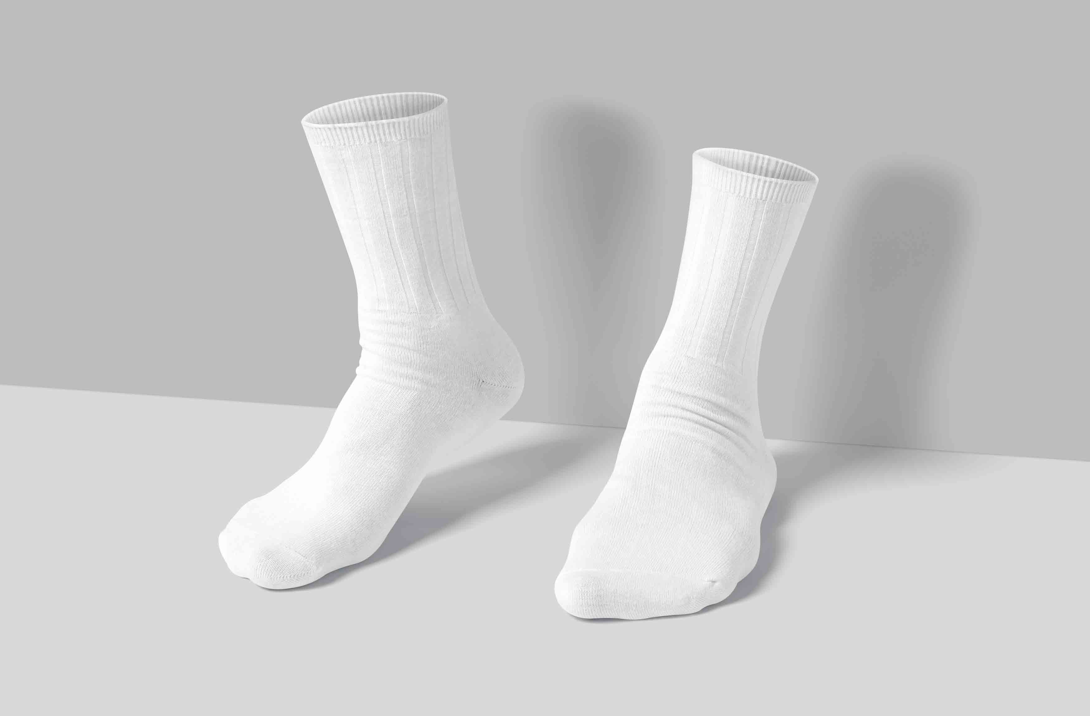 中筒袜设计展示psd智能贴图