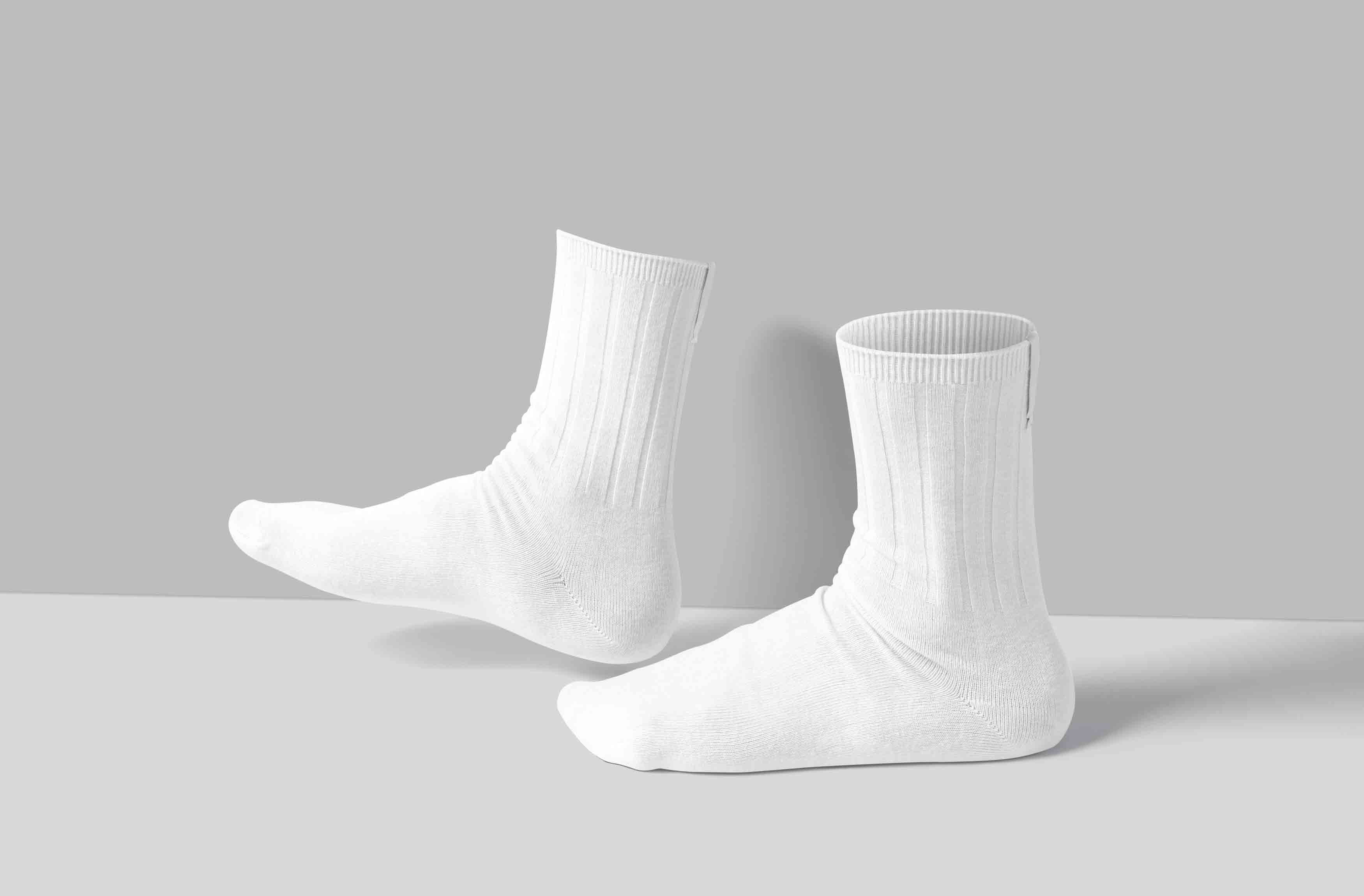 中筒袜设计效果图ps贴图素材