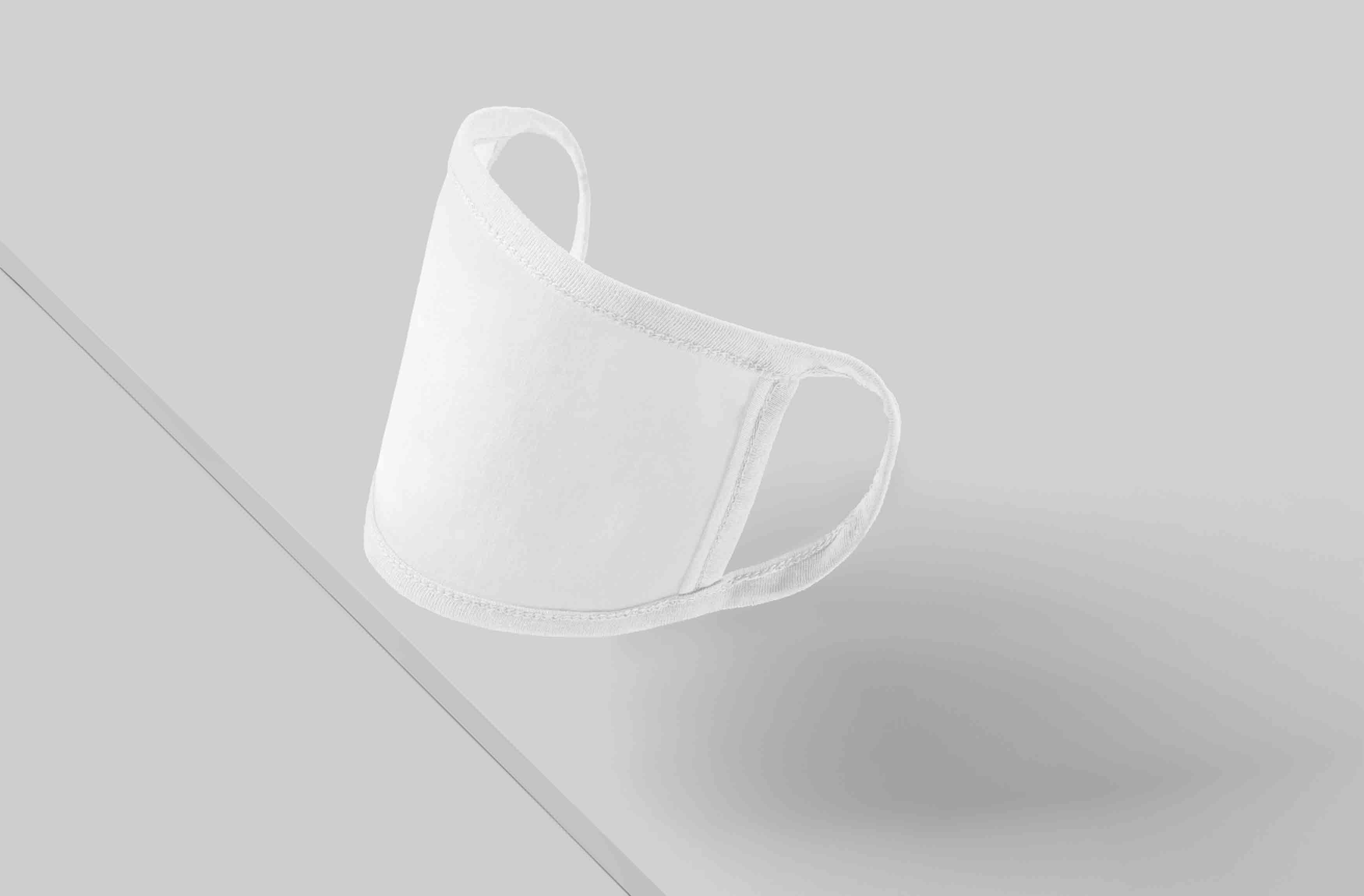 冬季口罩设计psd智能贴图样机素材