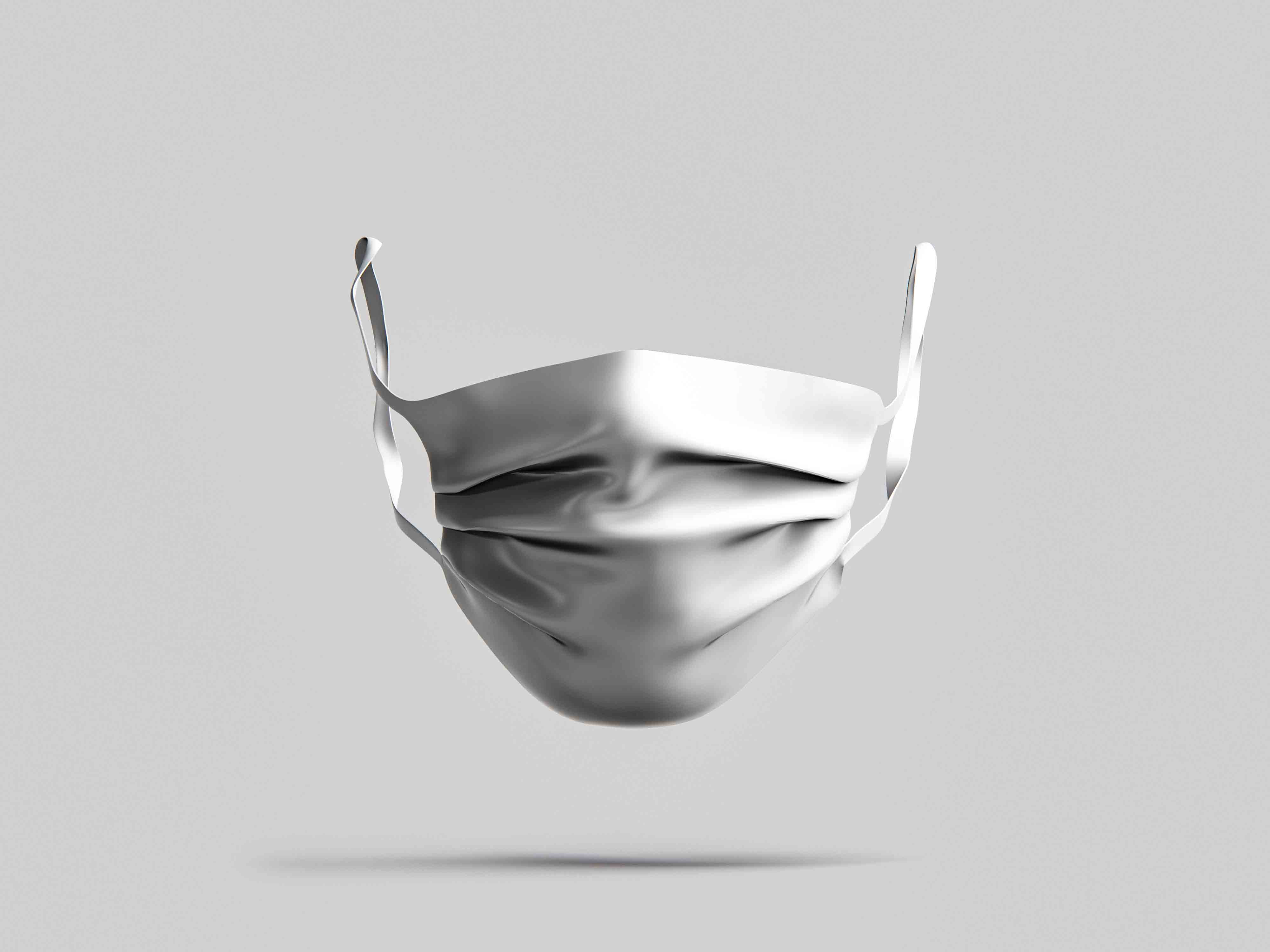 医用口罩褶皱ps智能贴图素材