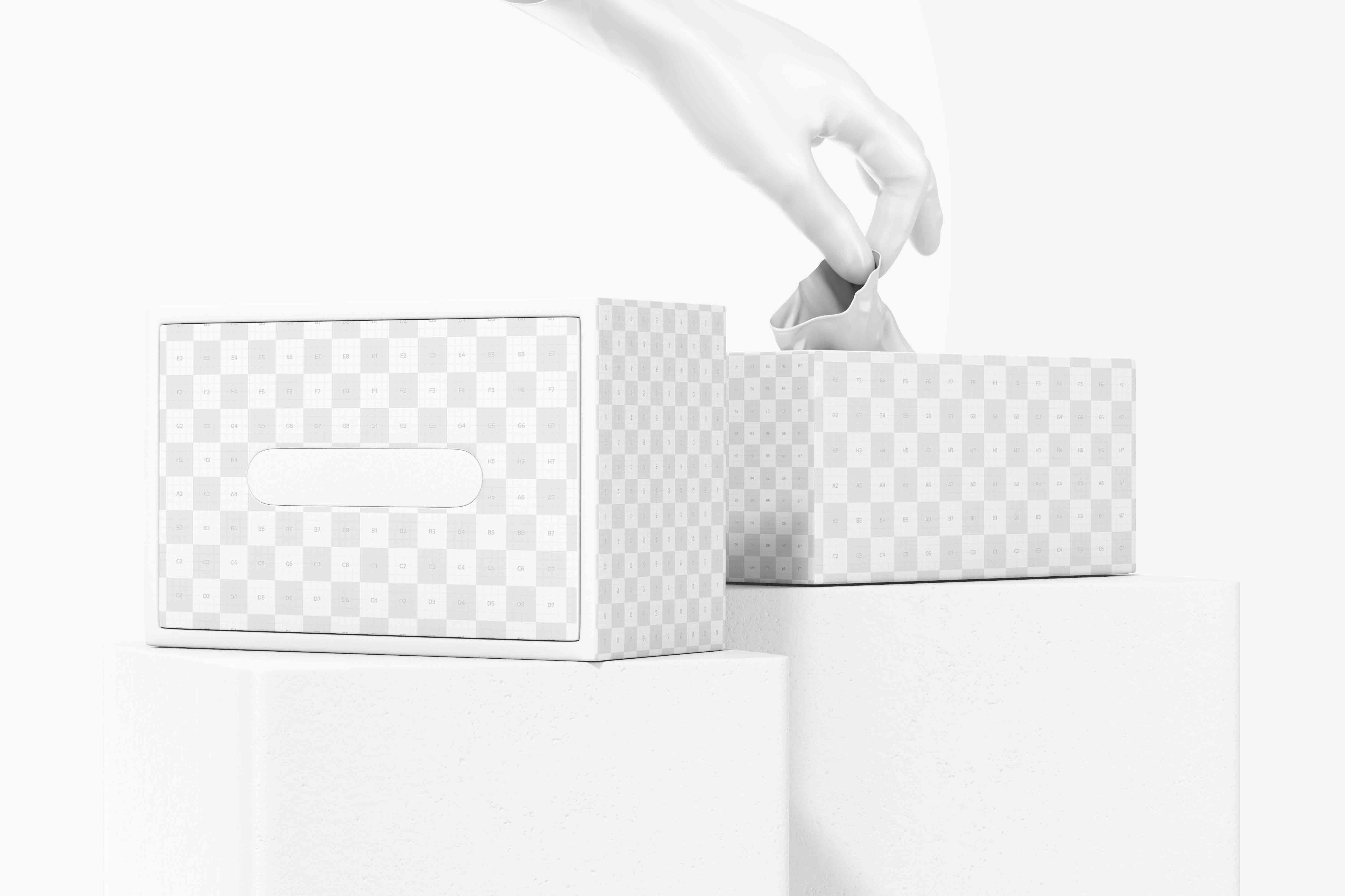 医用手套包装设计印花贴图ps样机