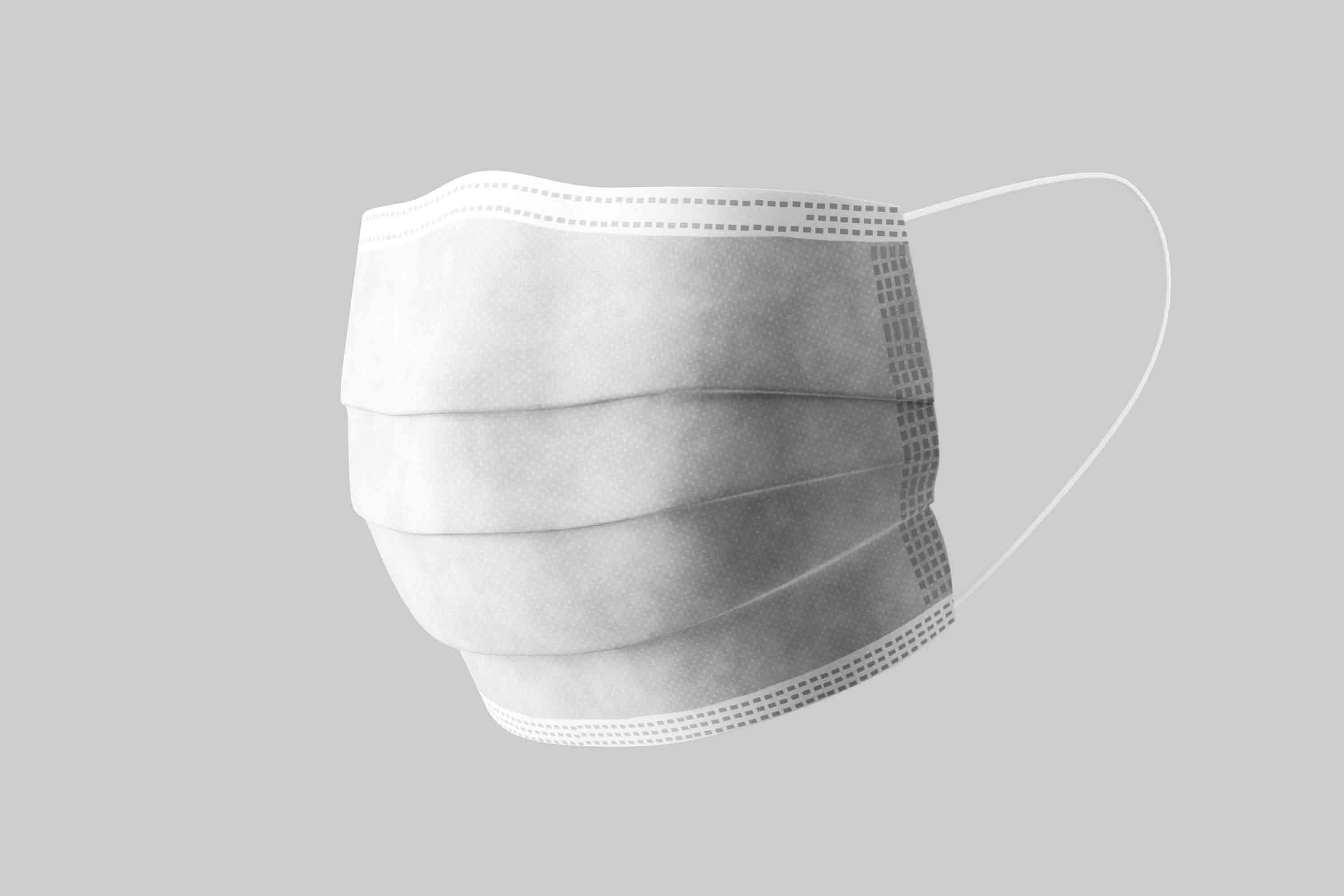 口罩侧视图展览psd智能贴图样机素材