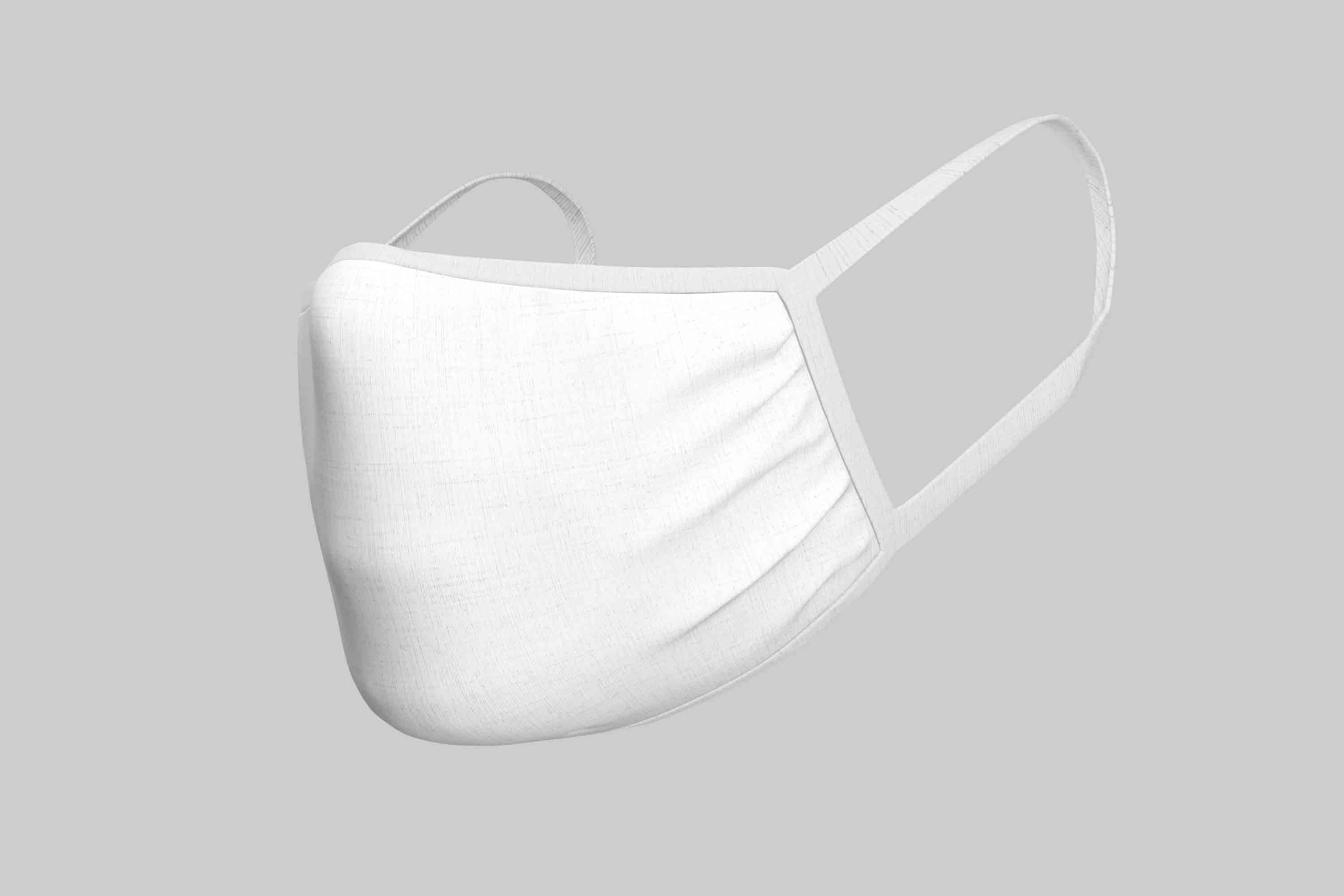 口罩侧面展示ps智能贴图