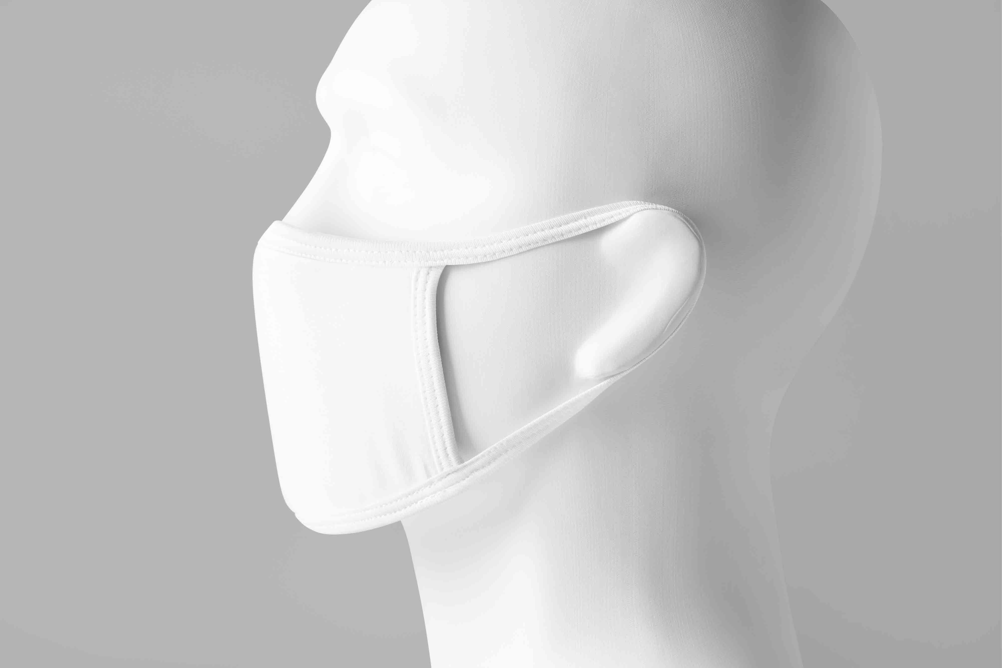 口罩侧面模特展示ps贴图