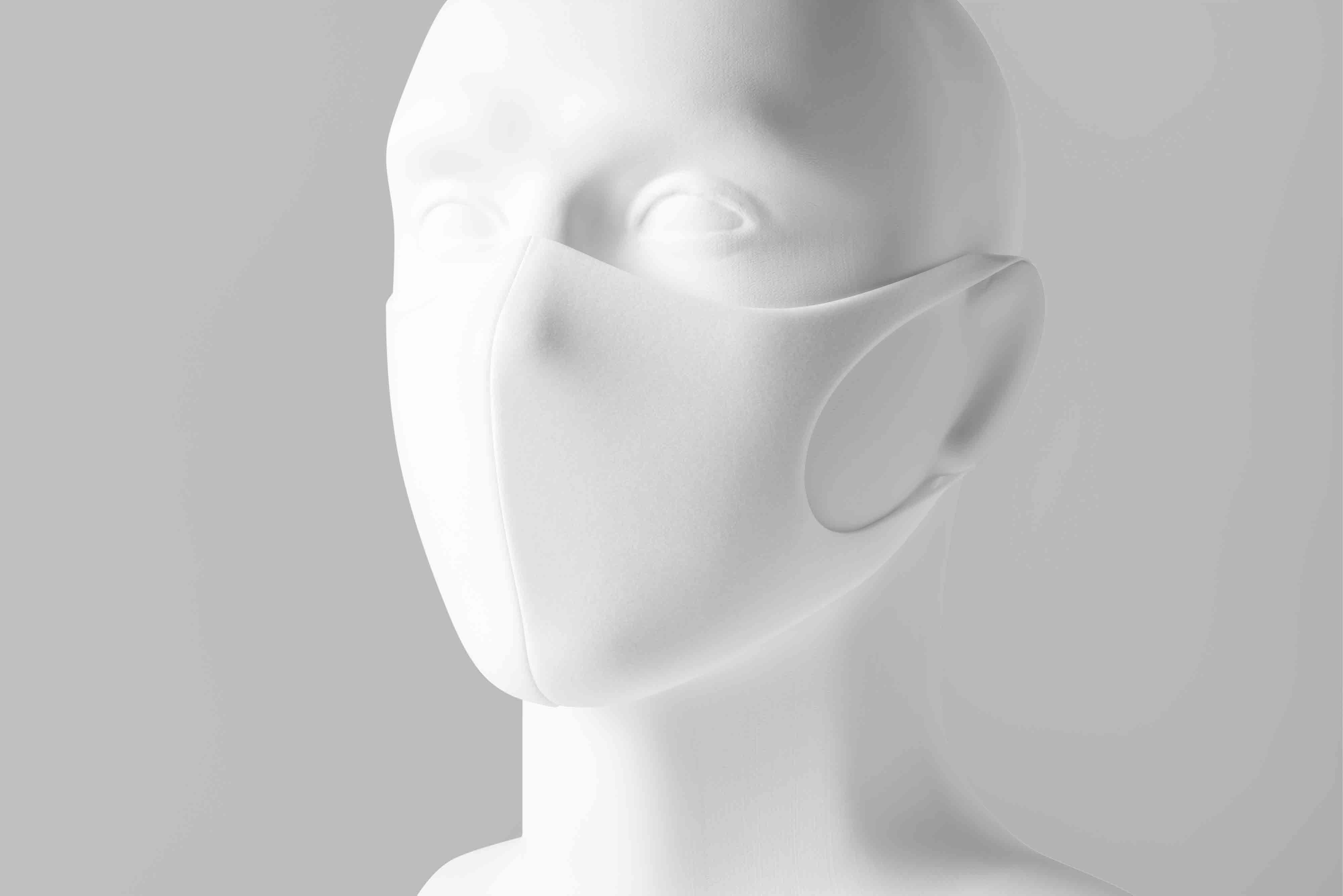 口罩侧面设计ps智能贴图素材