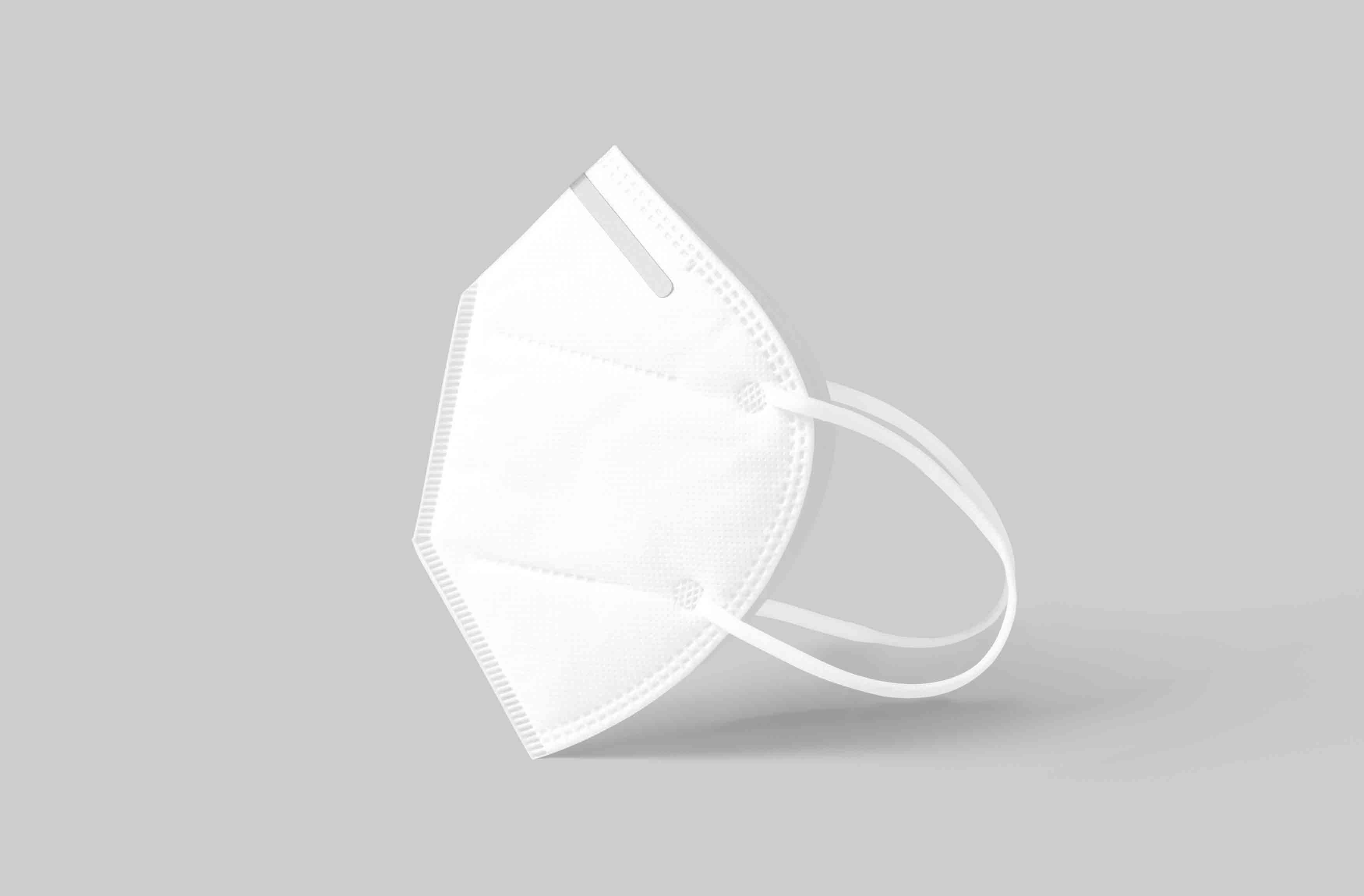 口罩侧面设计创意psd智能贴图样机素材