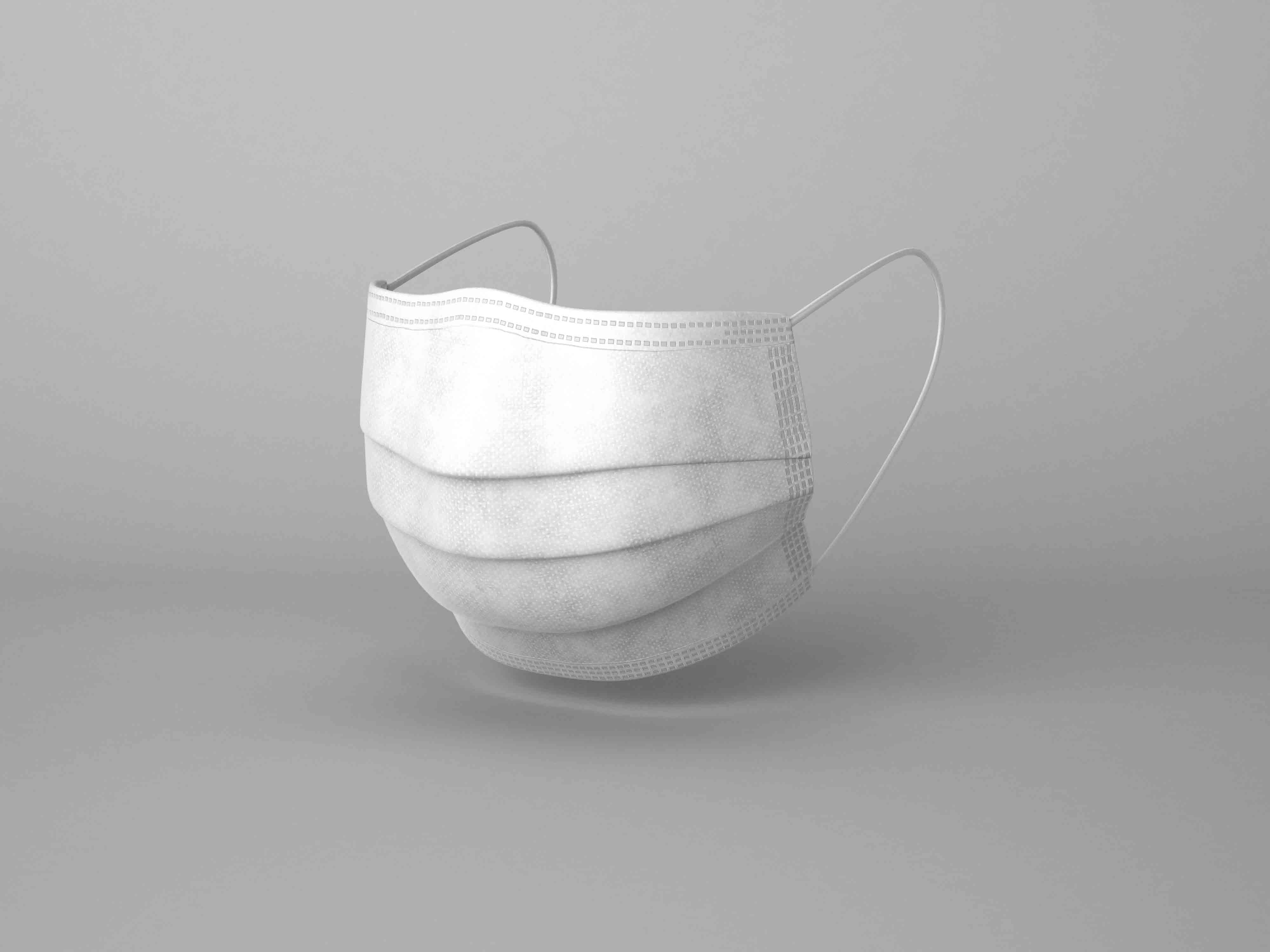 口罩侧面设计效果图ps智能贴图素材