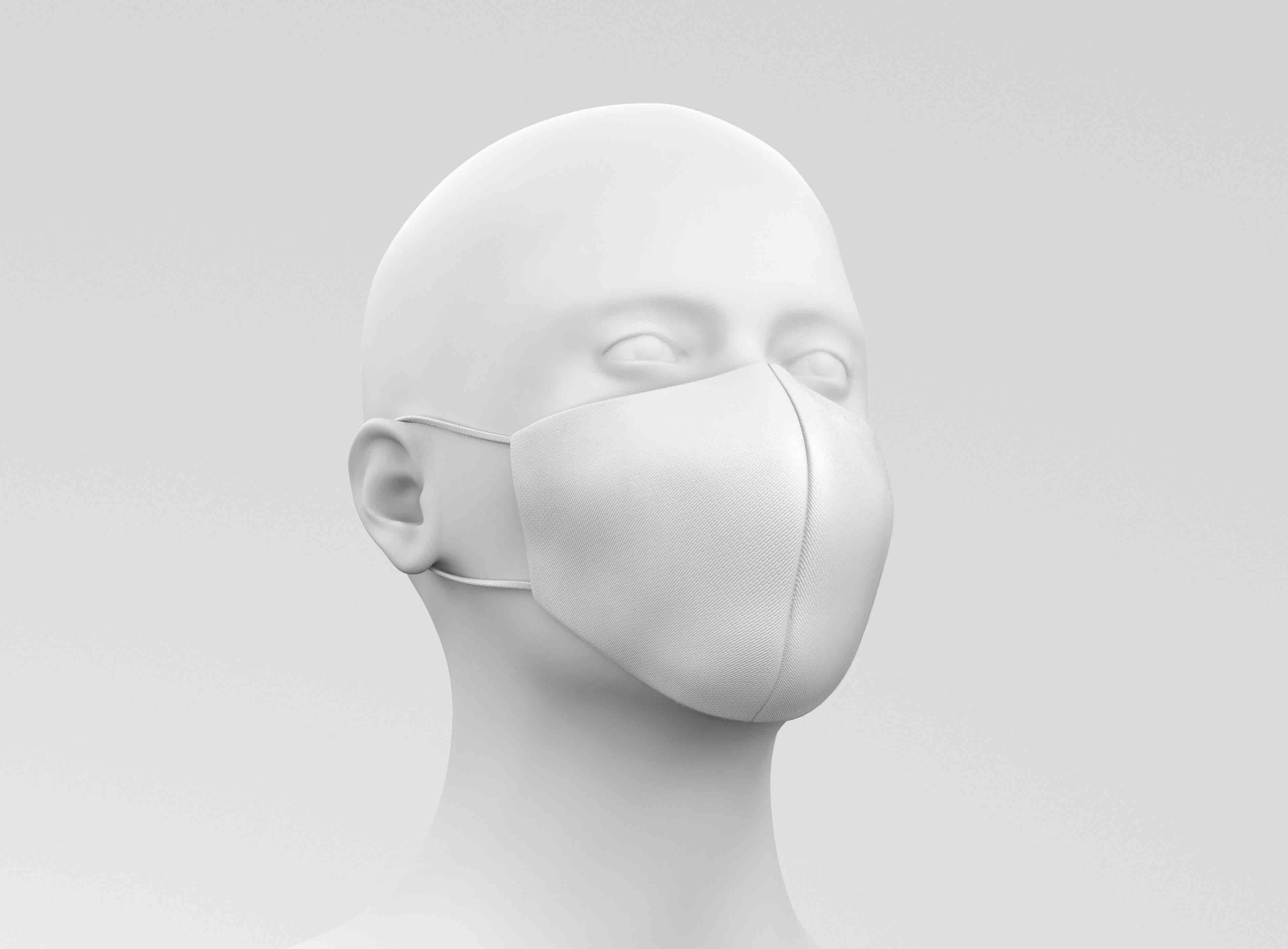 口罩创意ps智能贴图素材