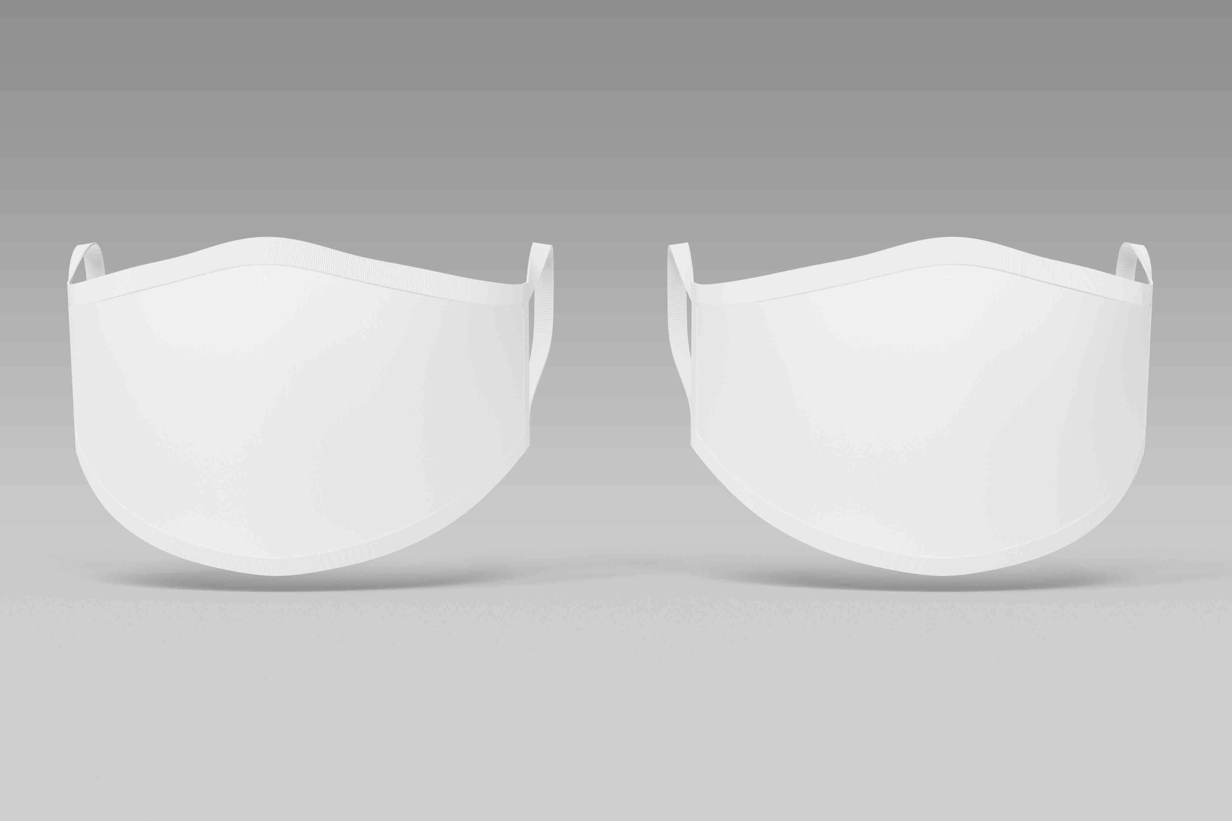 口罩前视图展示logo贴图素材