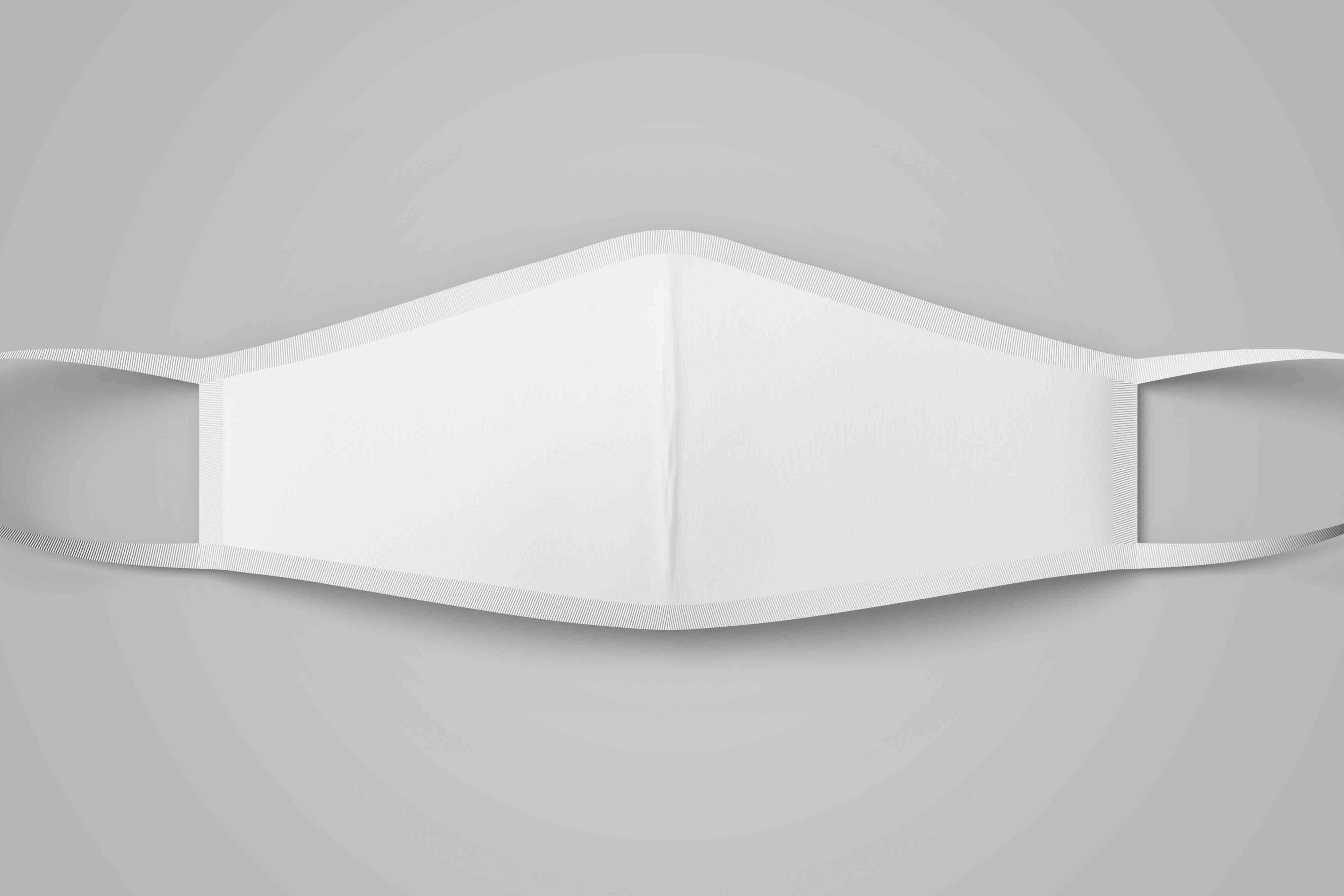 口罩前视图展示图psd智能贴图样机素材