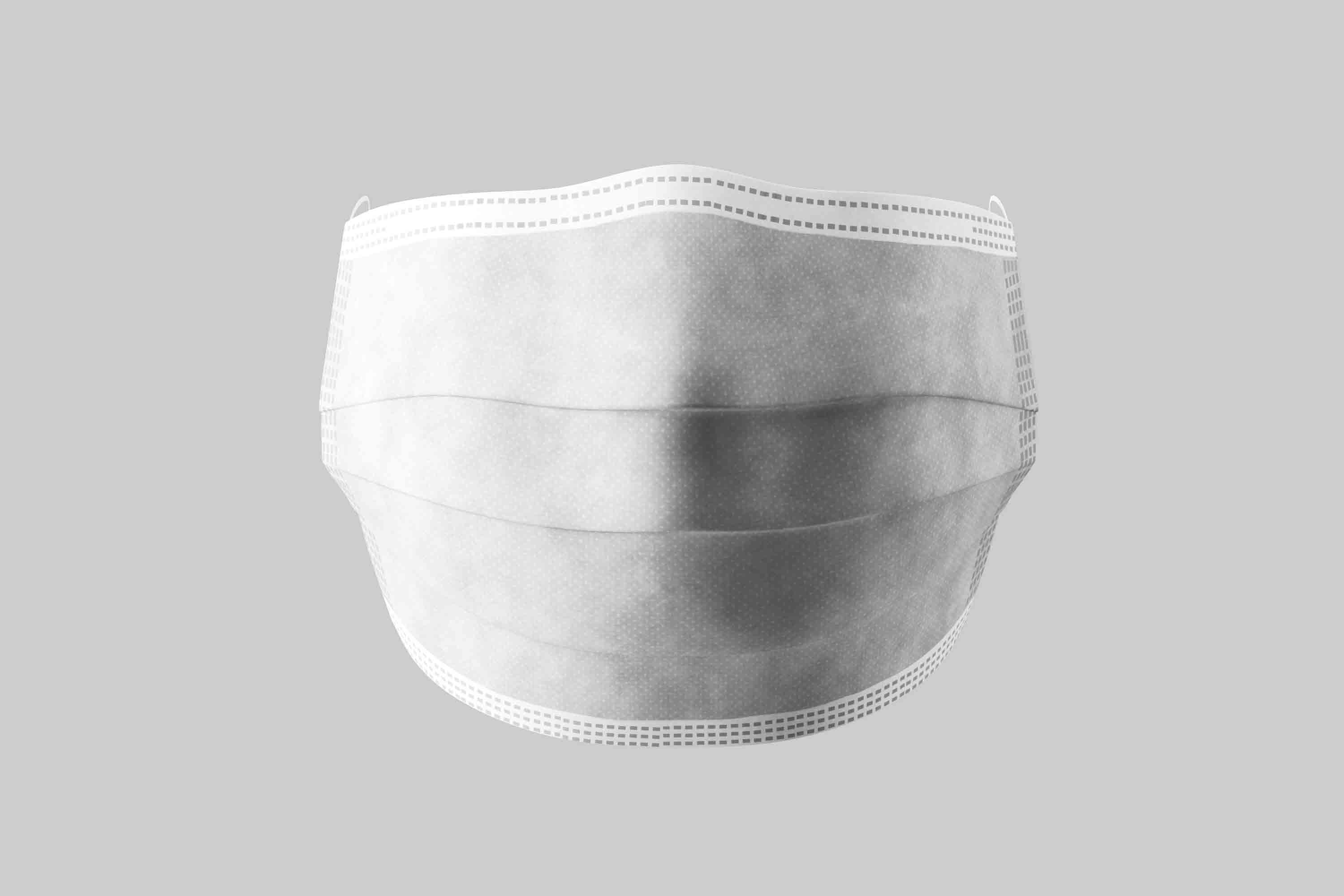 口罩前视图展览psd智能贴图样机素材