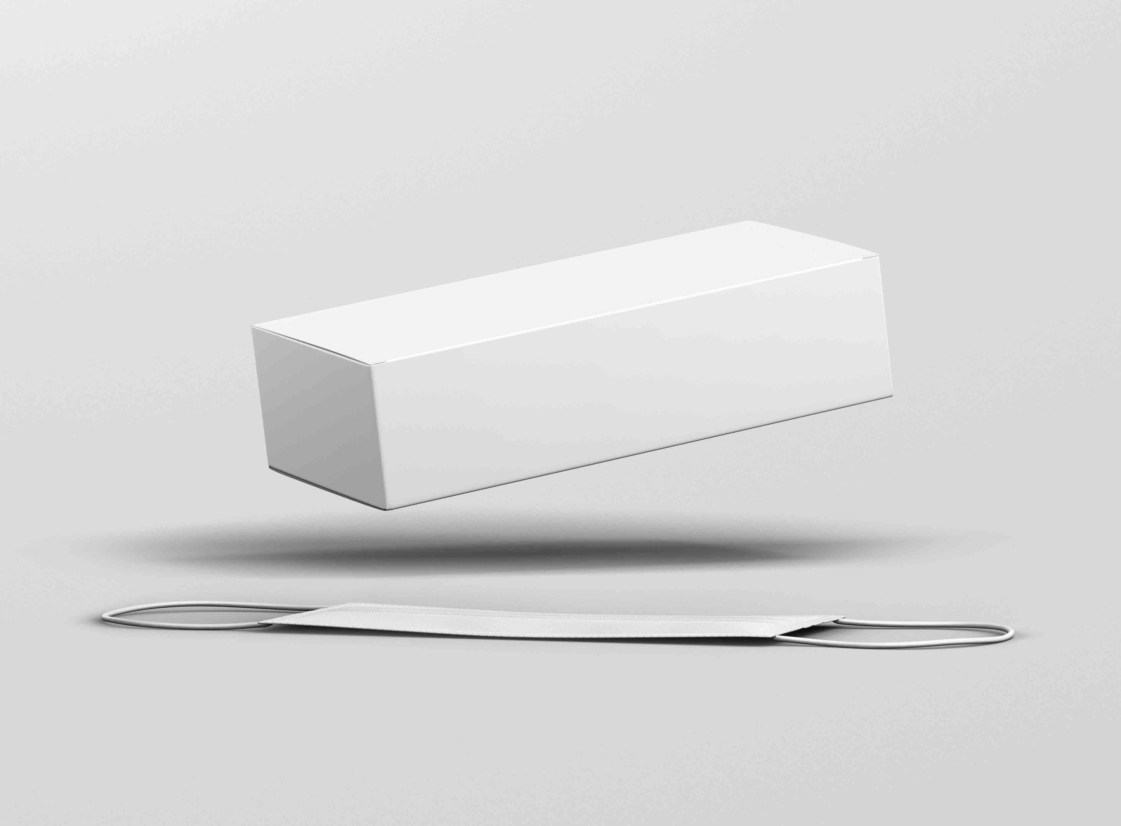 口罩包装创新设计理念psd贴图素材