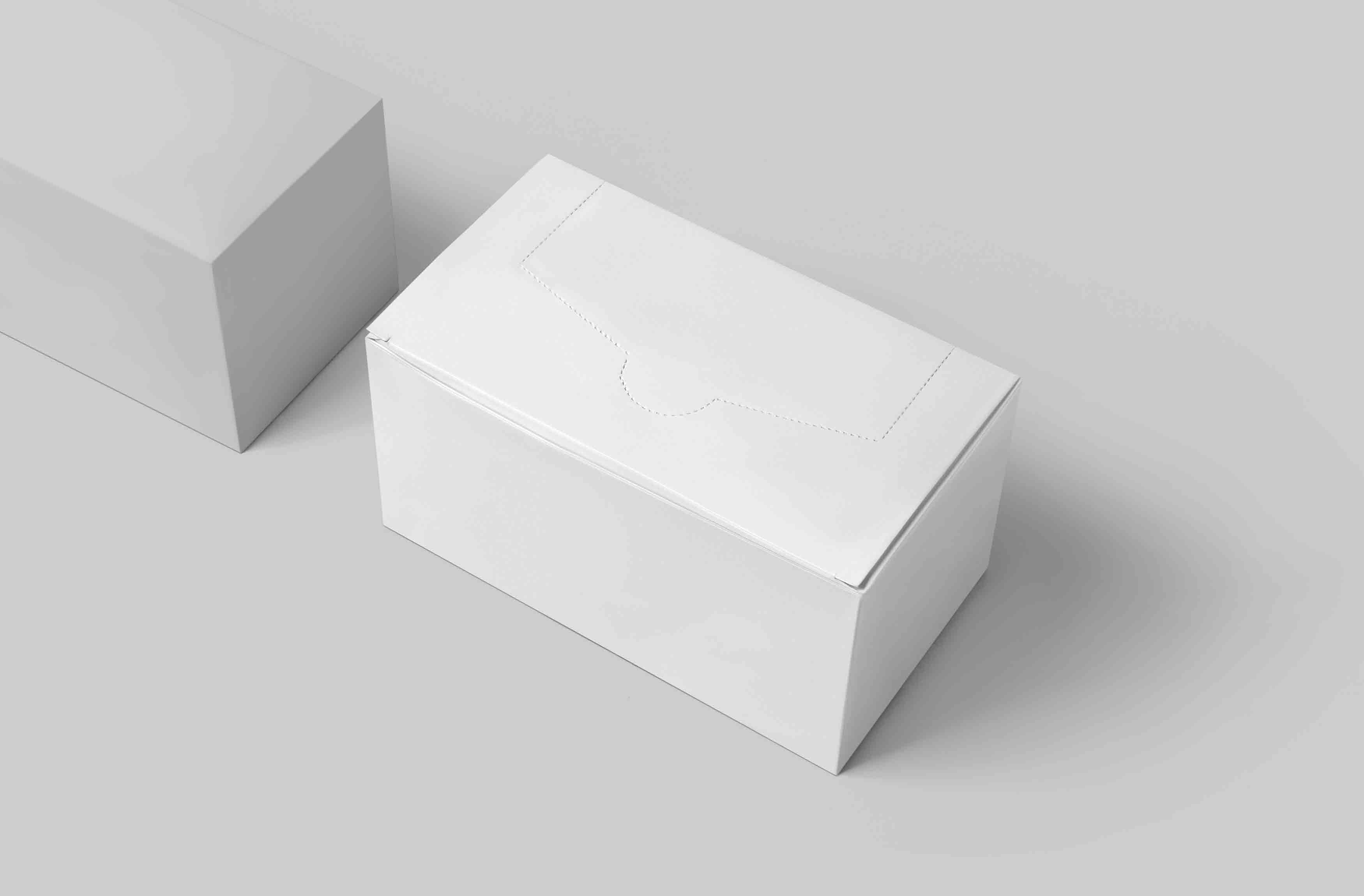 口罩包装设计psd智能贴图样机