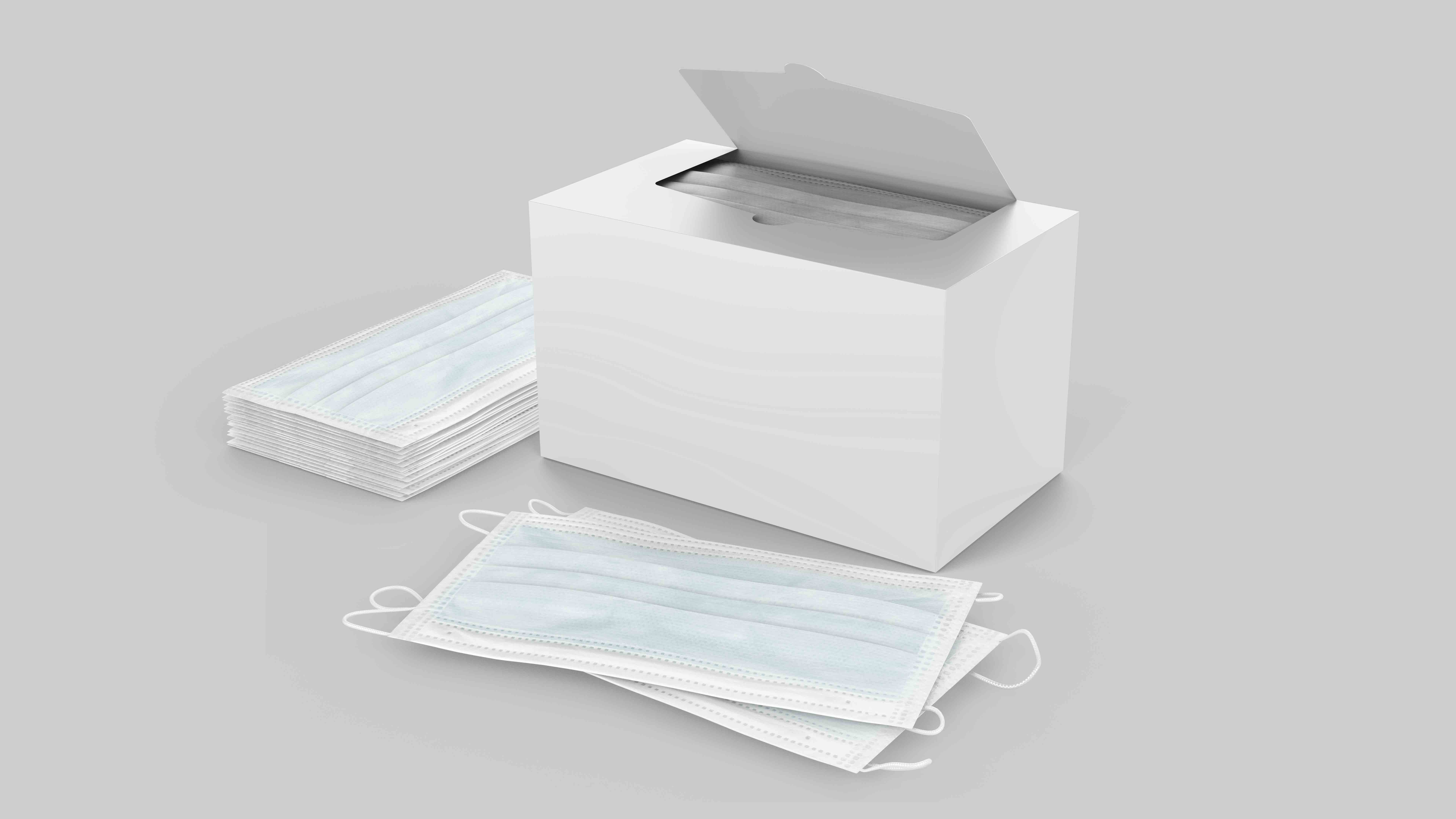 口罩包装设计ps贴图