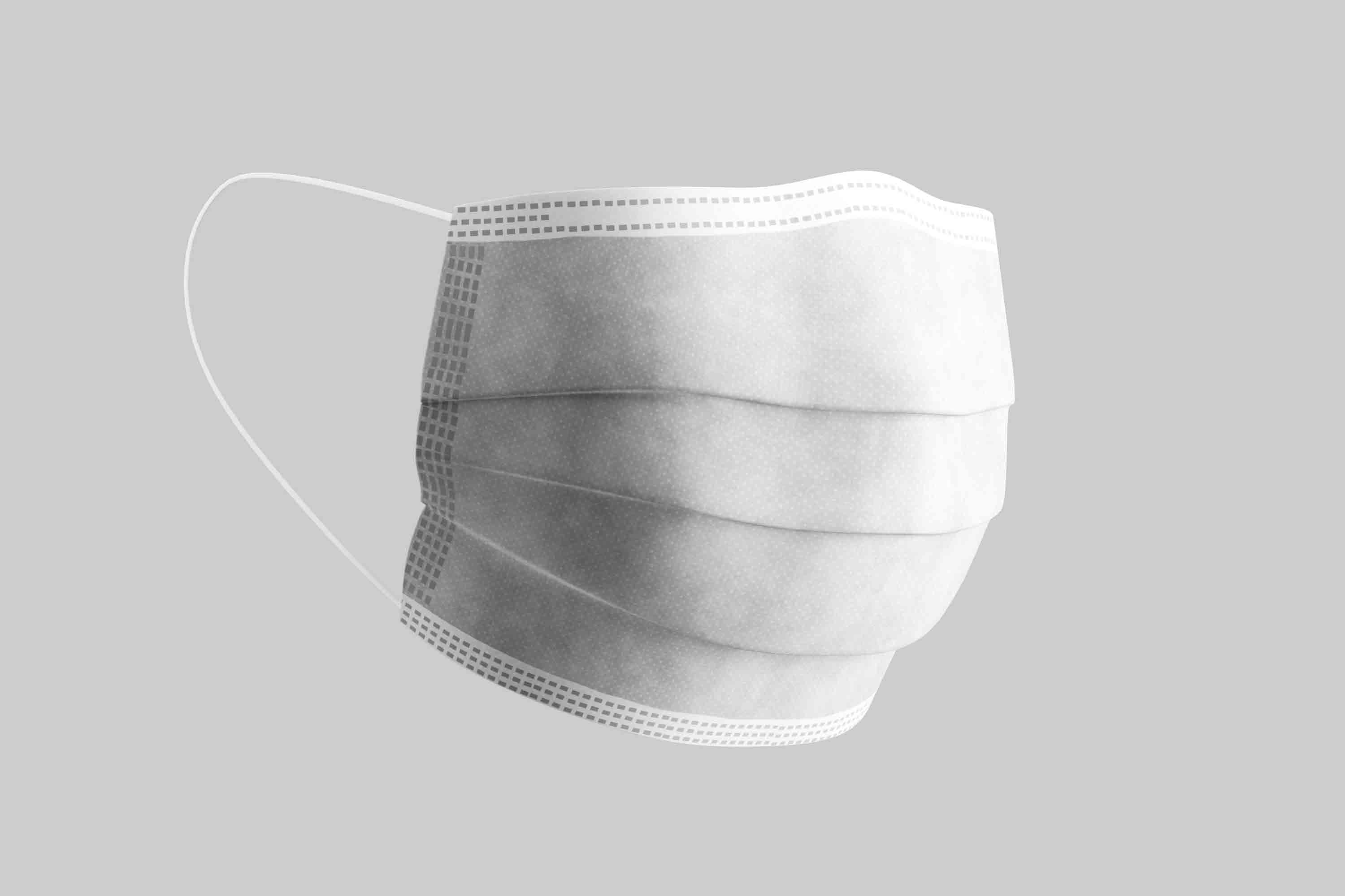 口罩右视图psd智能贴图样机素材