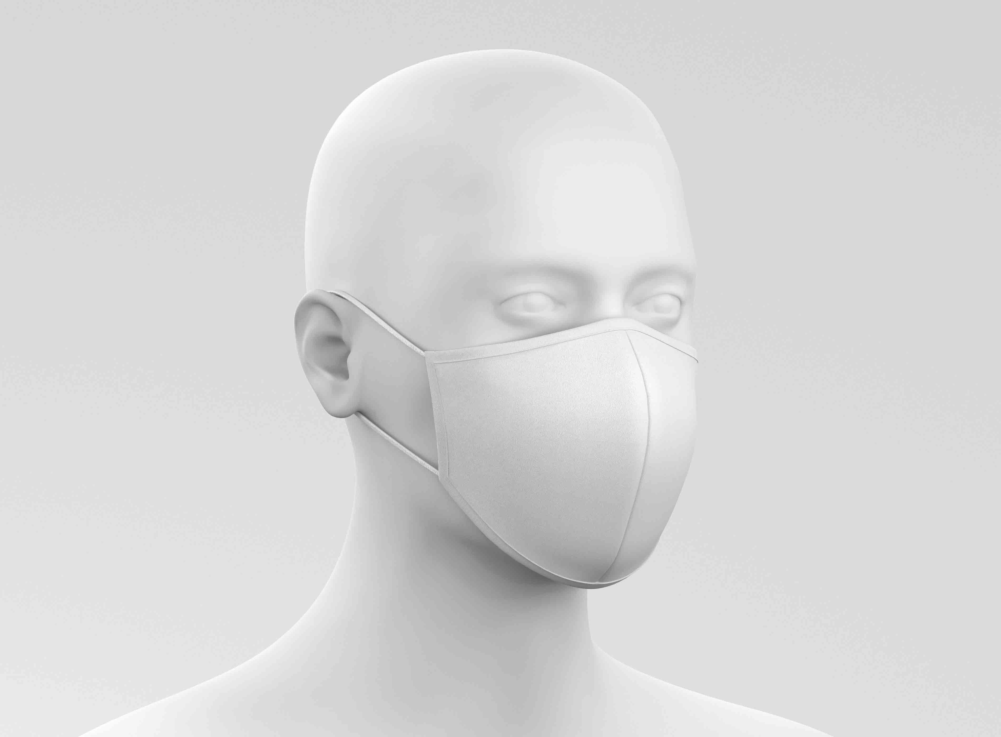 口罩图案设计ps智能贴图素材