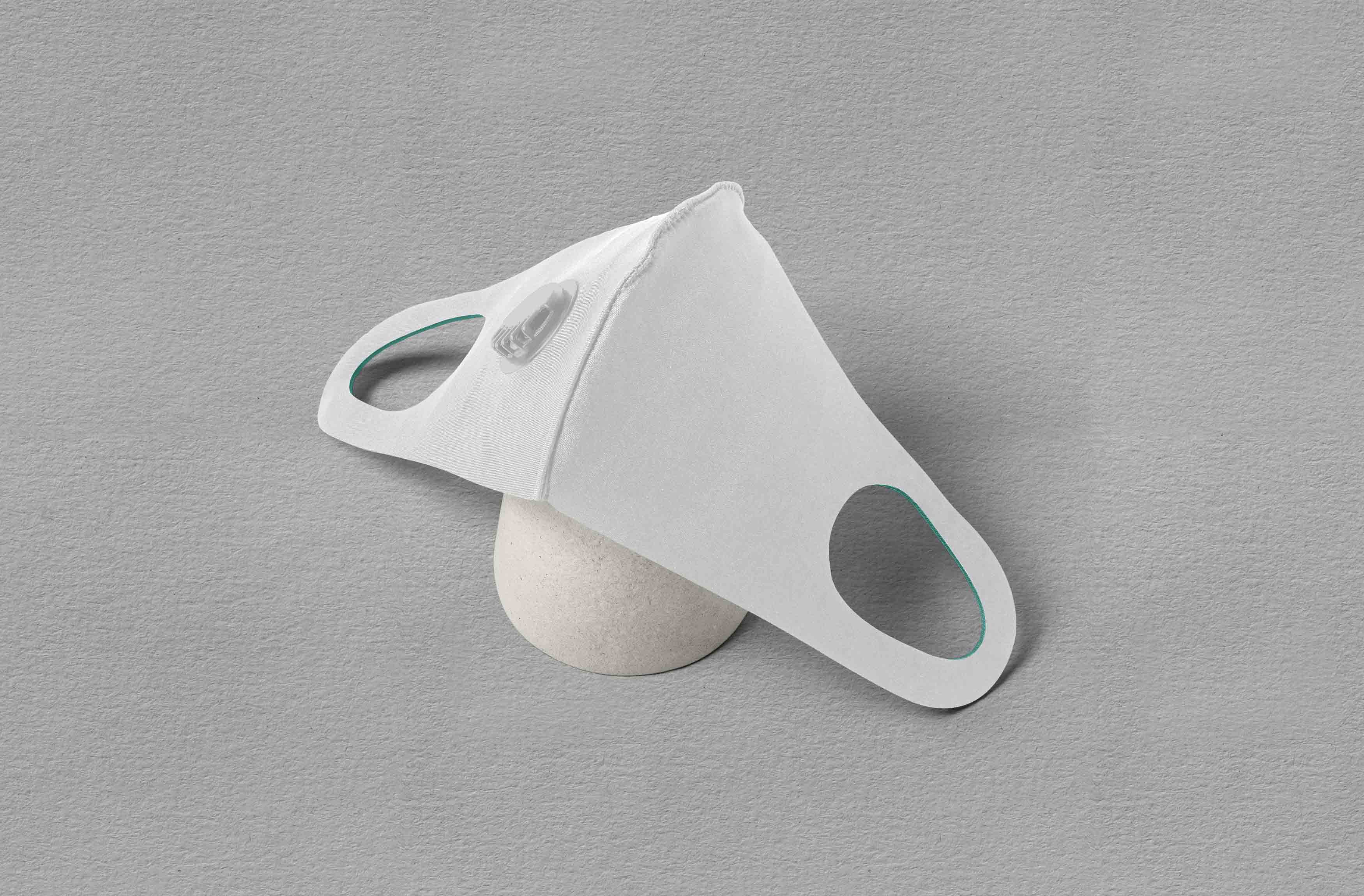 口罩展示效果ps智能贴图素材