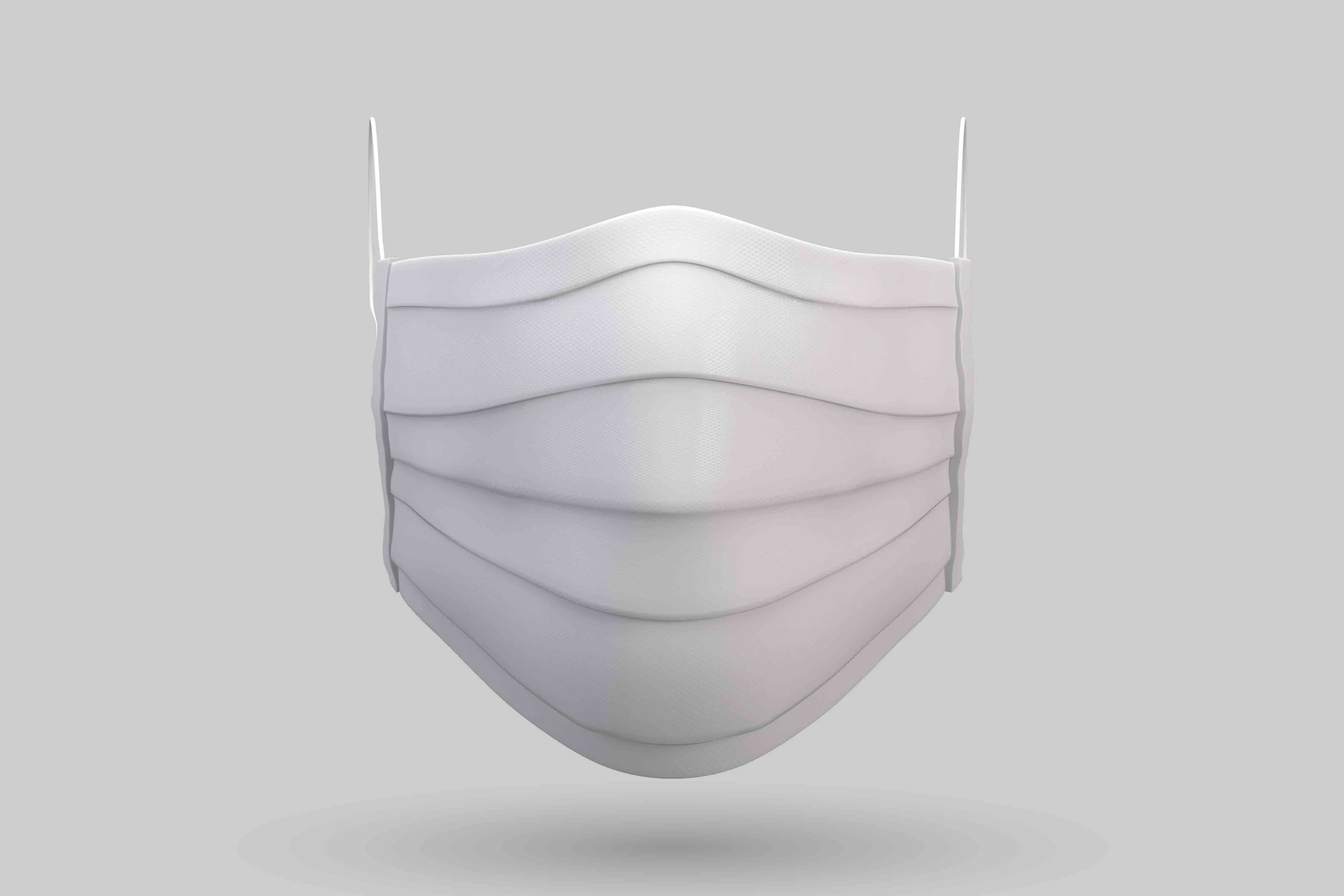 口罩正面设计psd贴图文件