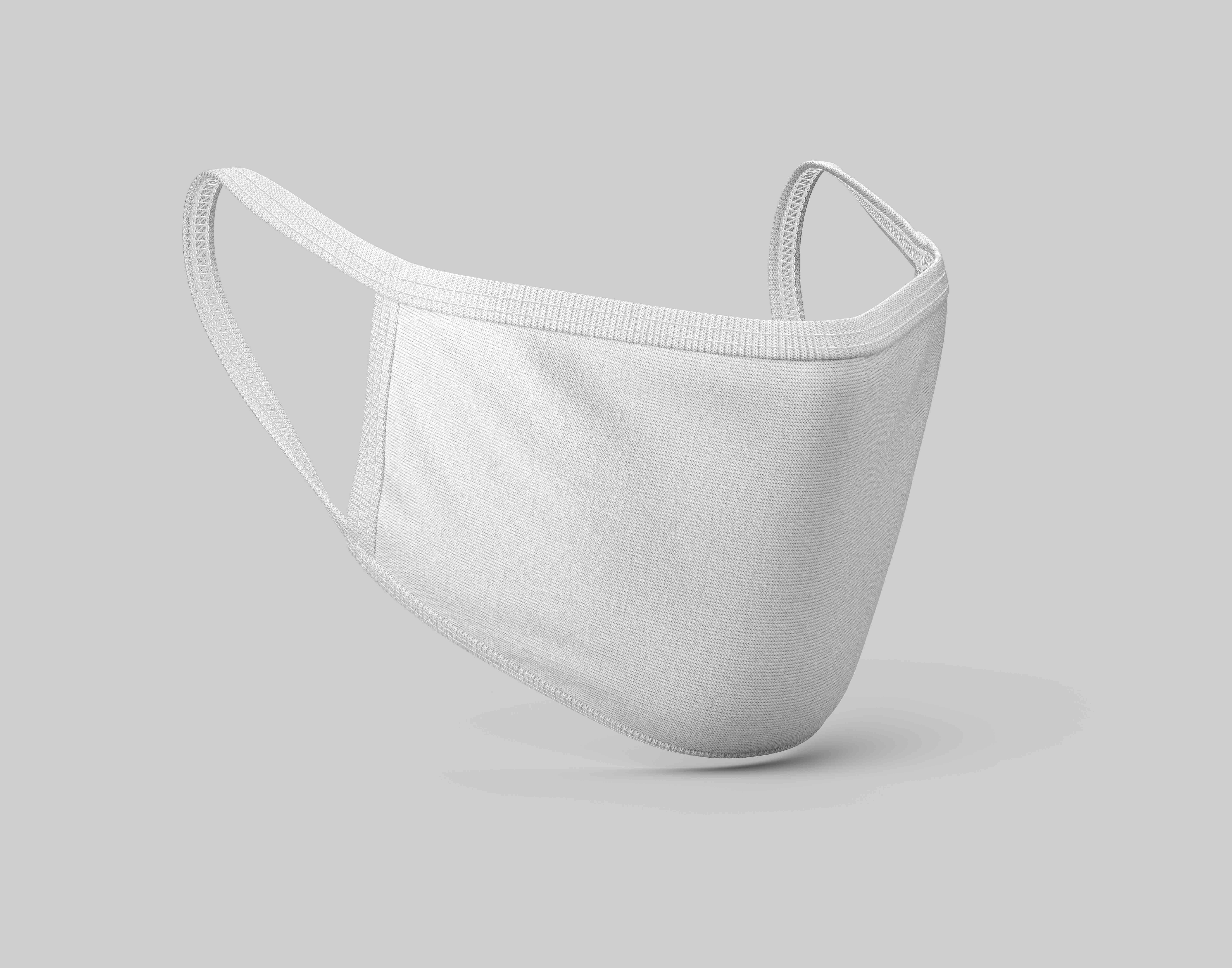 口罩设计3d展示psd智能贴图样机素材