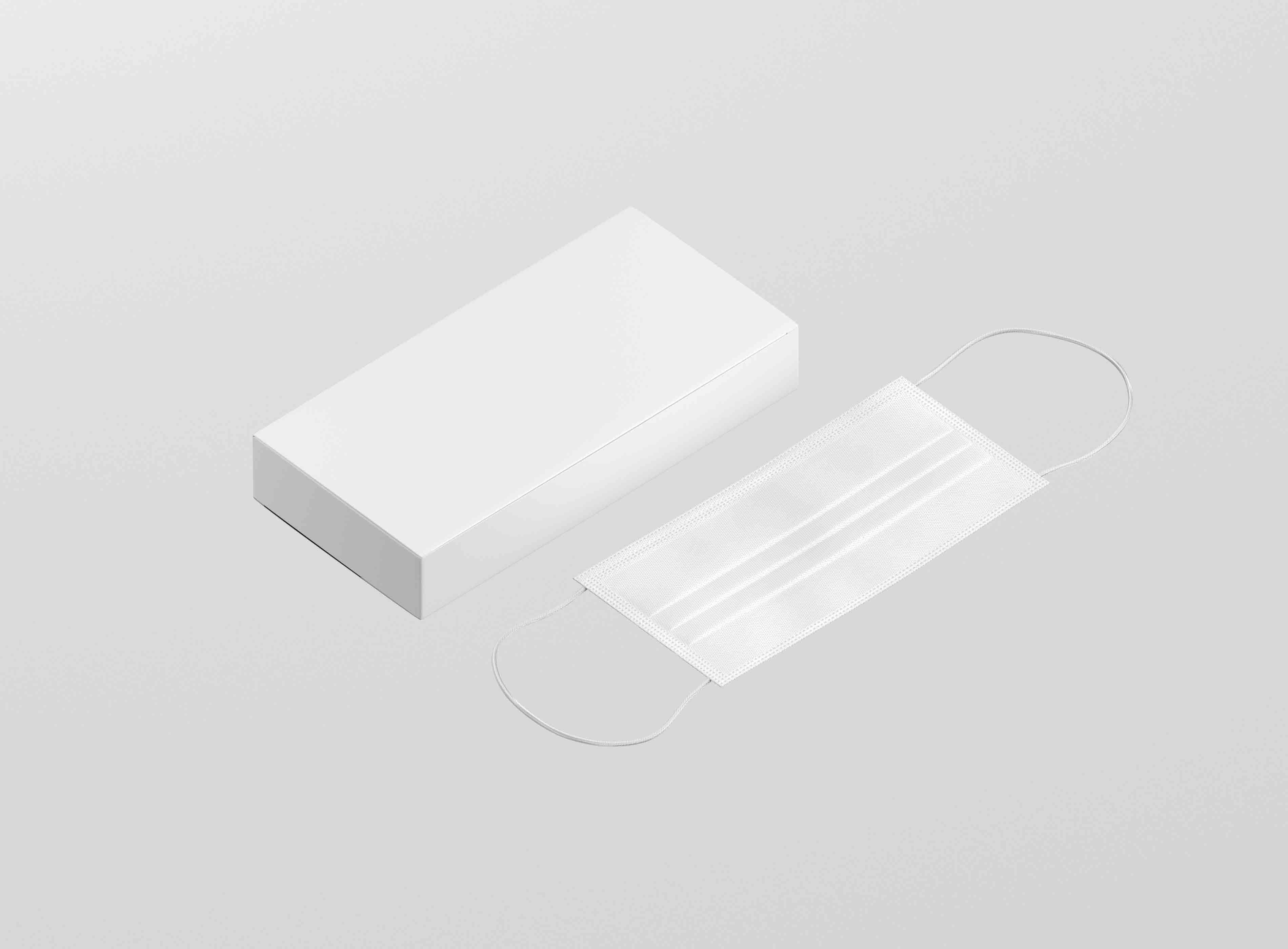 口罩设计psd智能贴图样机素材